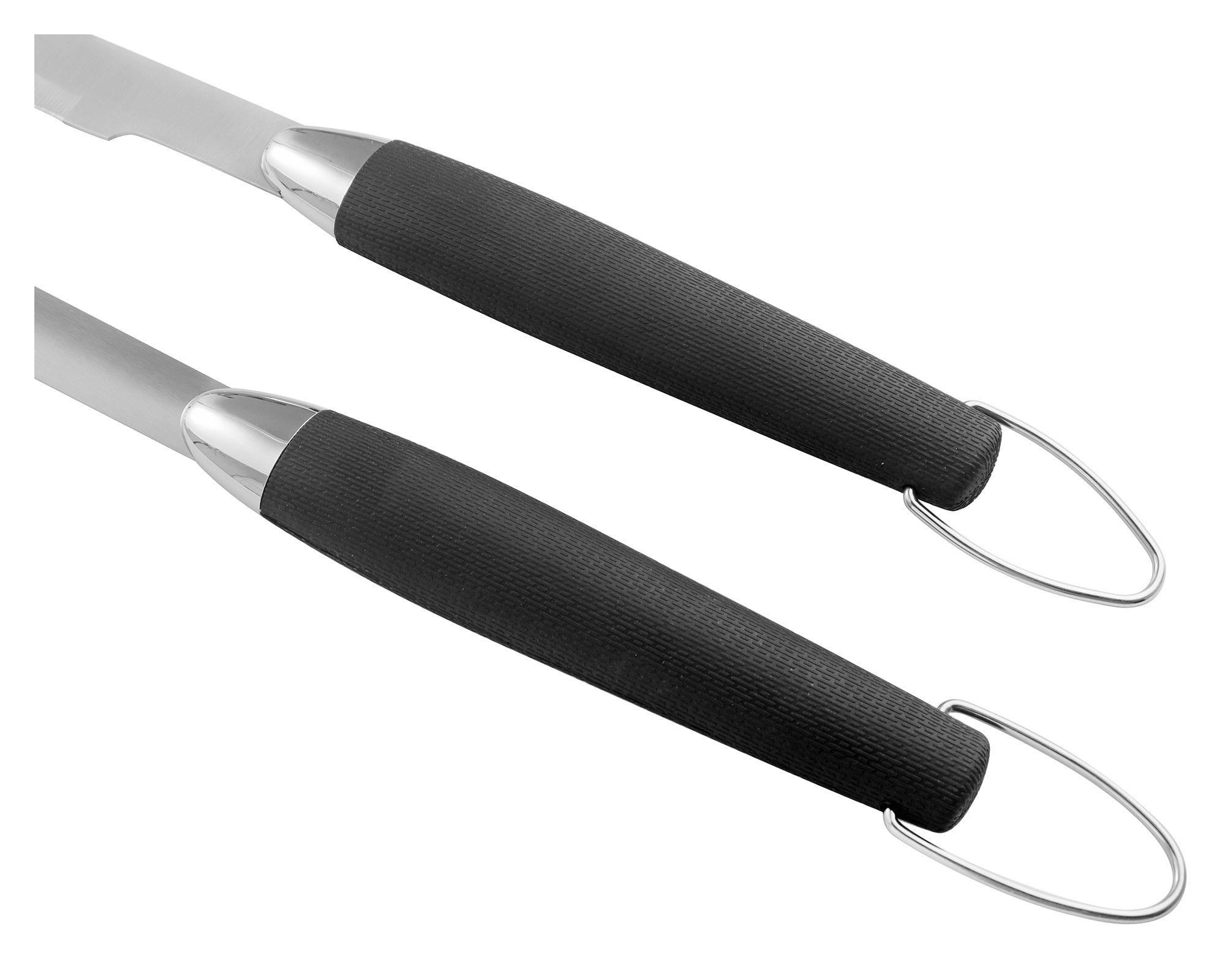 Cuchillo + tenedor BBQ cromo/negro-6