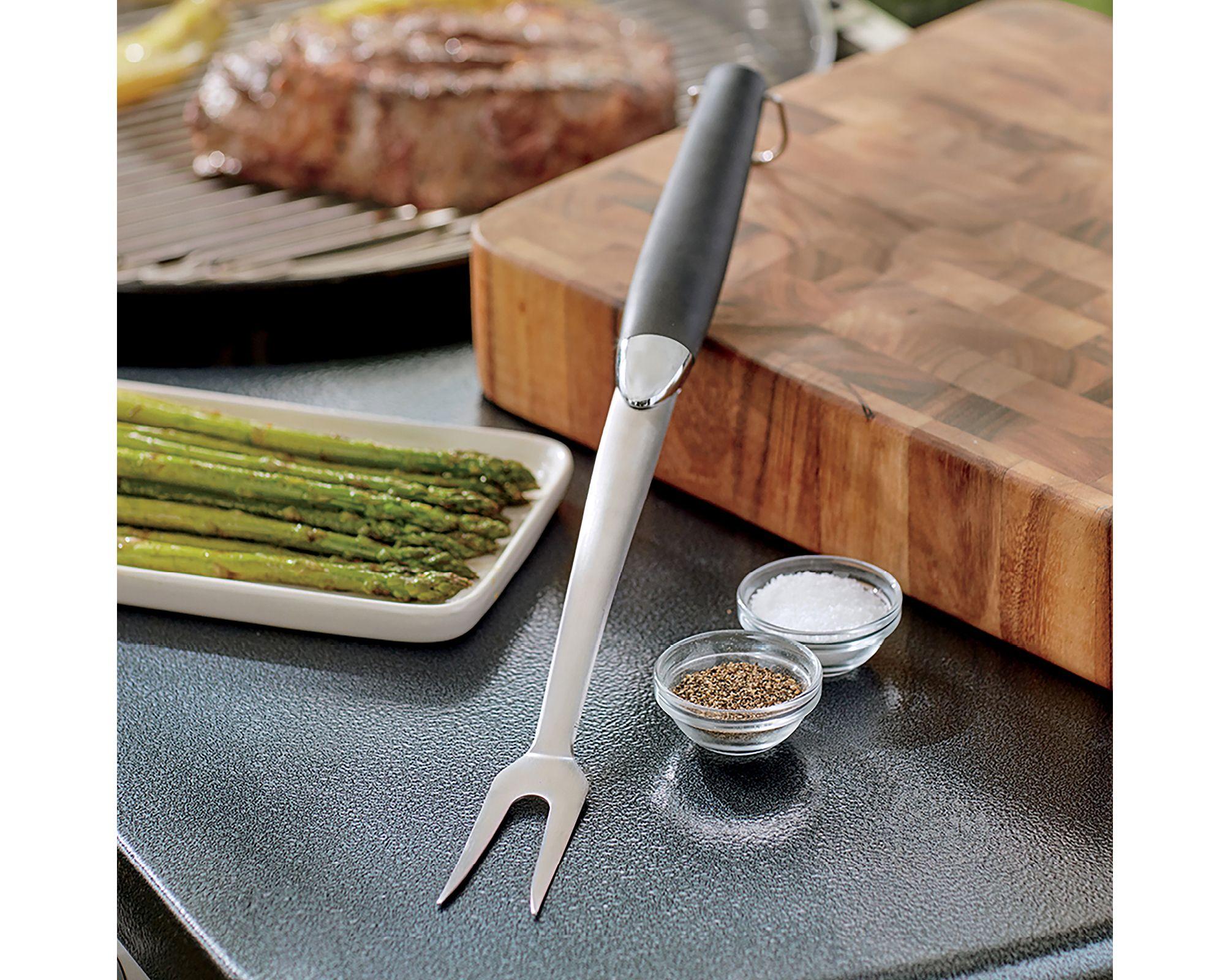 Cuchillo + tenedor BBQ cromo/negro-7