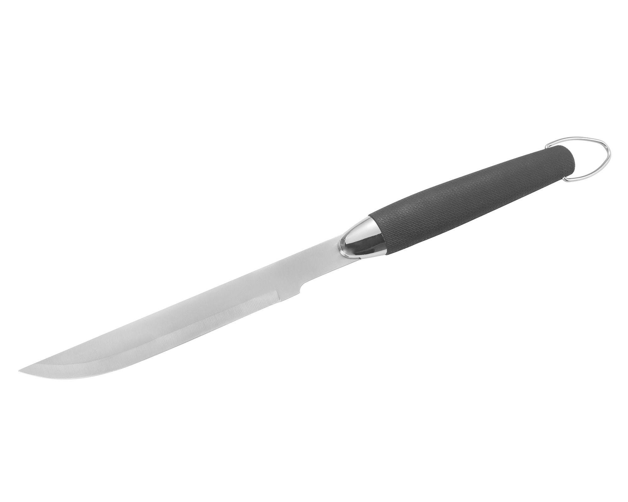 Cuchillo + tenedor BBQ cromo/negro-2