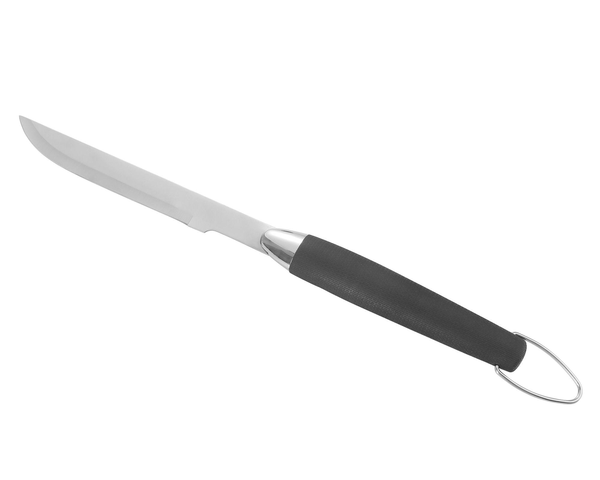 Cuchillo + tenedor BBQ cromo/negro-3