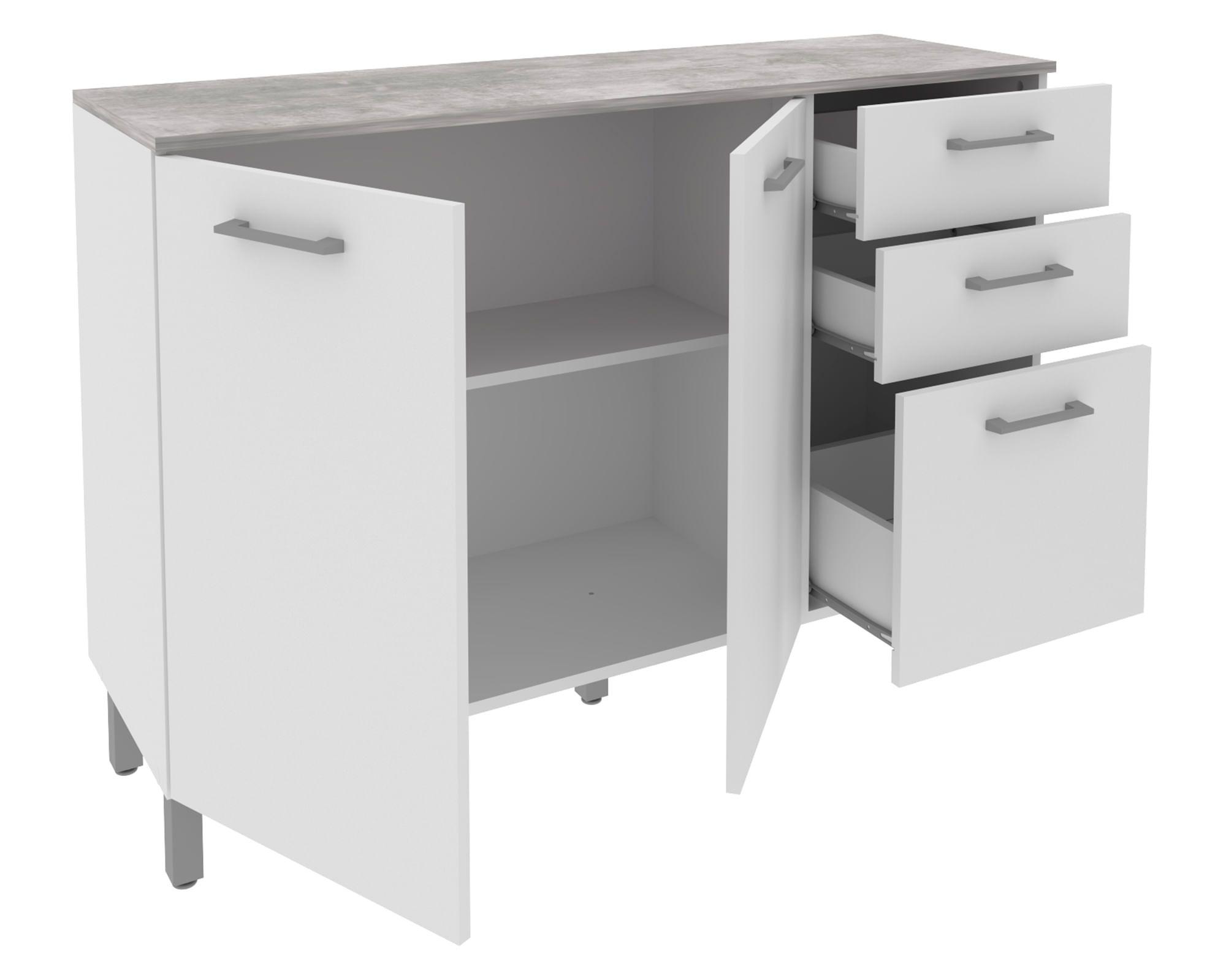 Mueble de cocina 2 puertas 82.5x119.8x37.9 cm CZ blanco-1