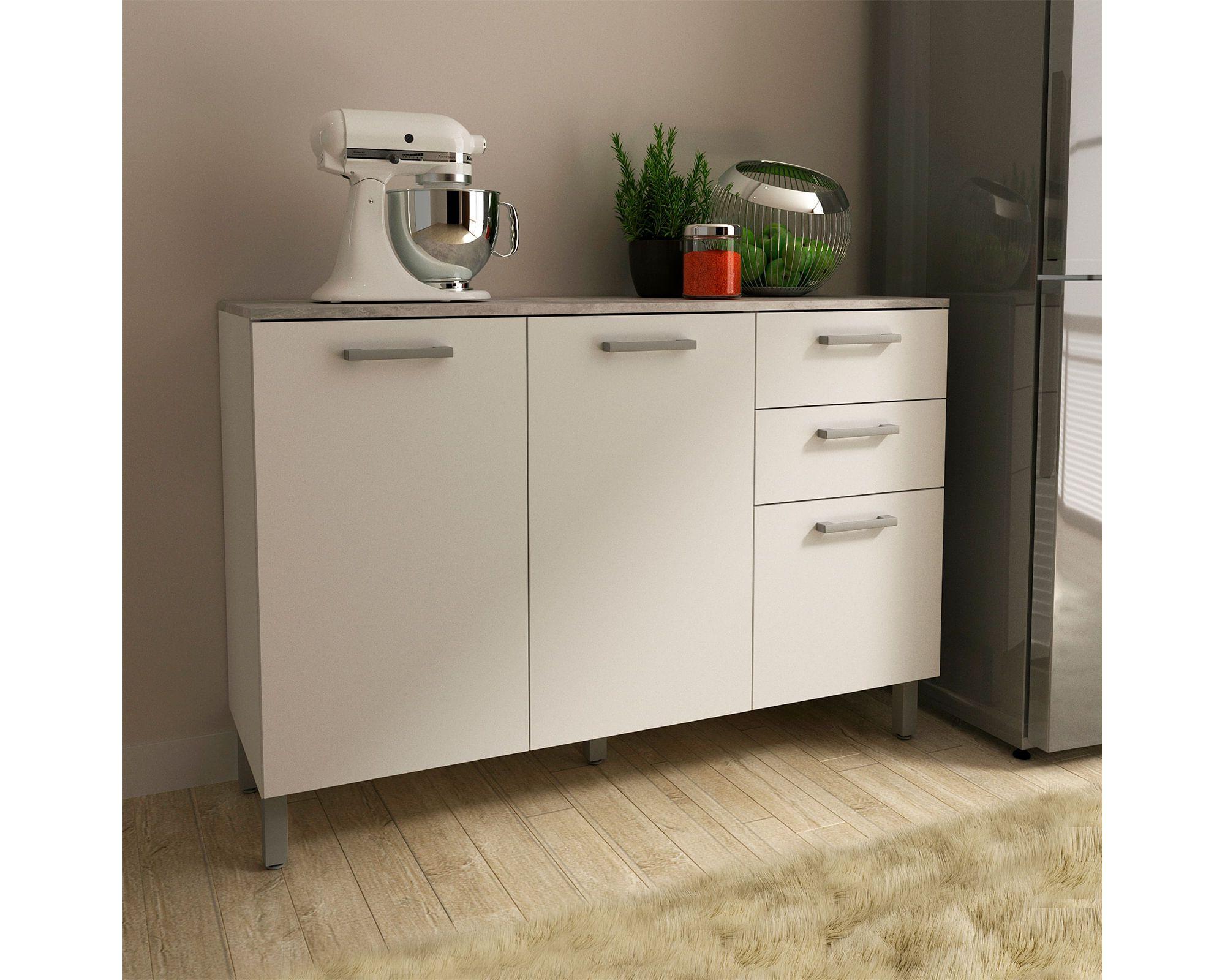 Mueble de cocina 2 puertas 82.5x119.8x37.9 cm CZ blanco-2
