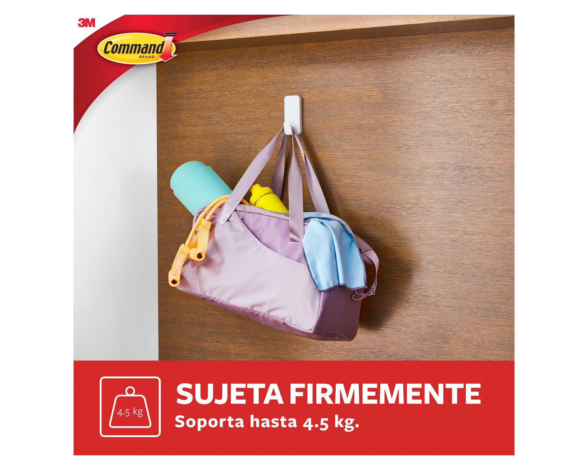 Gancho resiste 4.5 kg + 4 tiras adhesivas-2