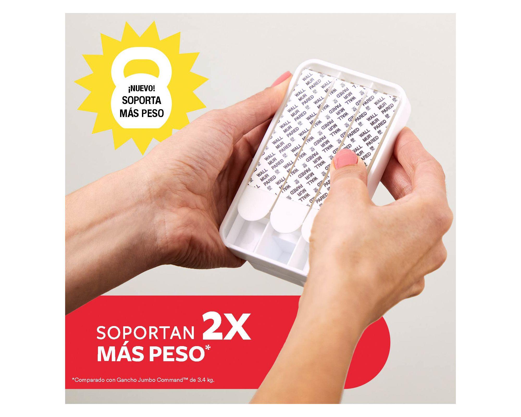 Gancho resiste 6.8 kg + 4 tiras adhesivas-2