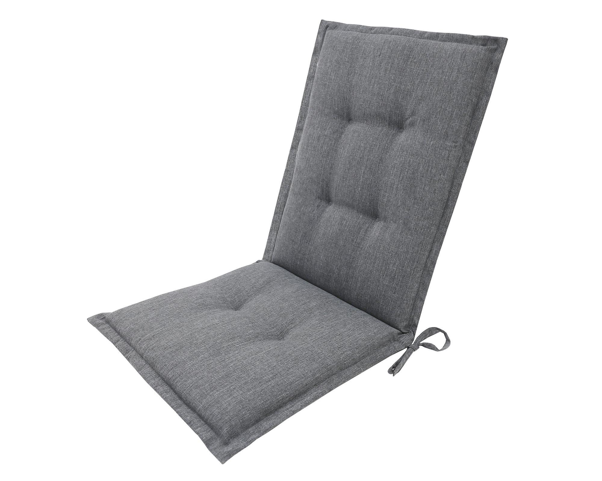 Cojín asiento con respaldo Olefín gris claro-2