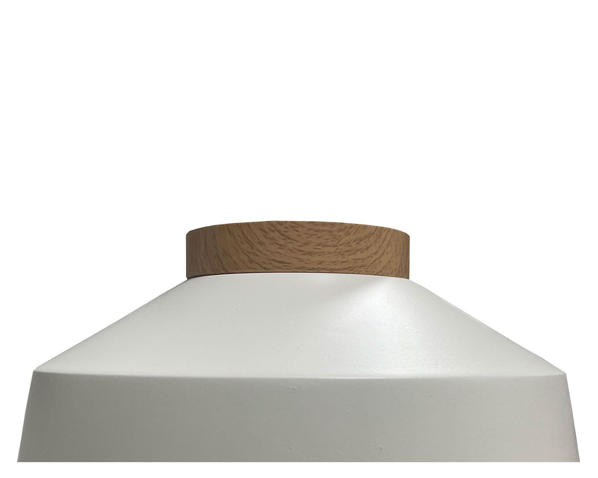 Lámpara techo 1L E27 blanco/madera-1