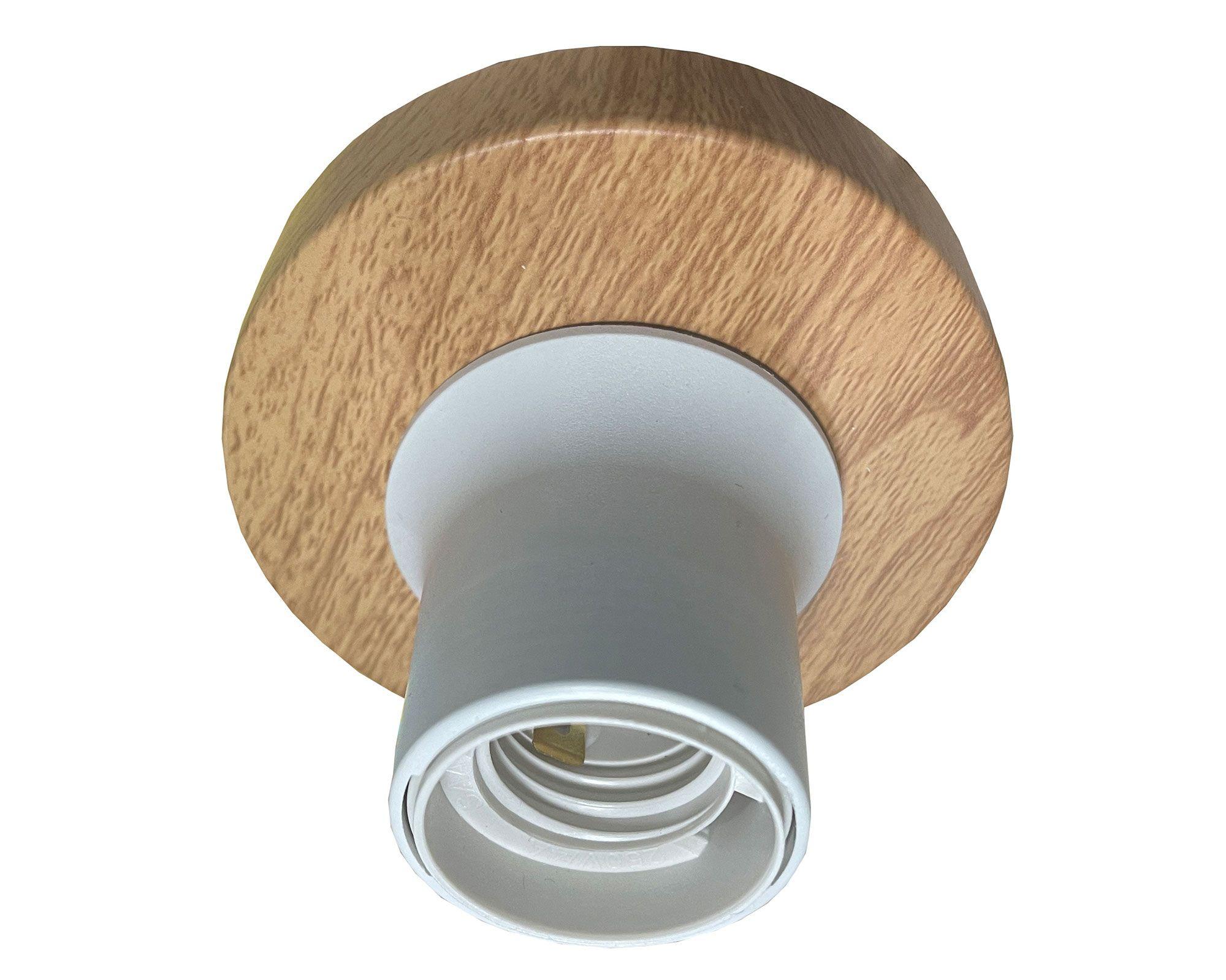 Lámpara techo 1L E27 blanco/madera-3