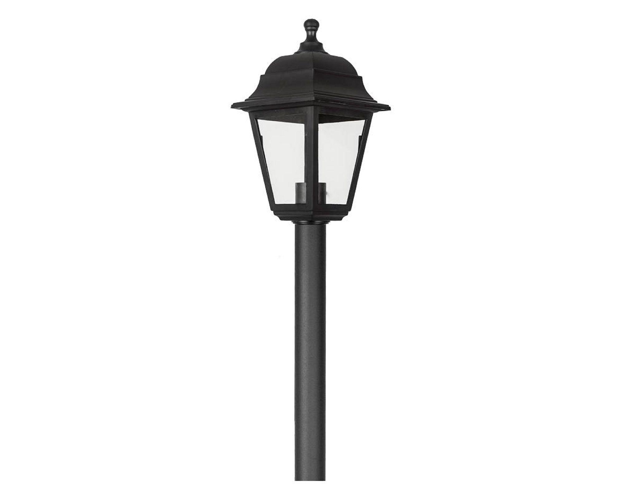 Farol pie 4 caras 60W E27 1L negro-1