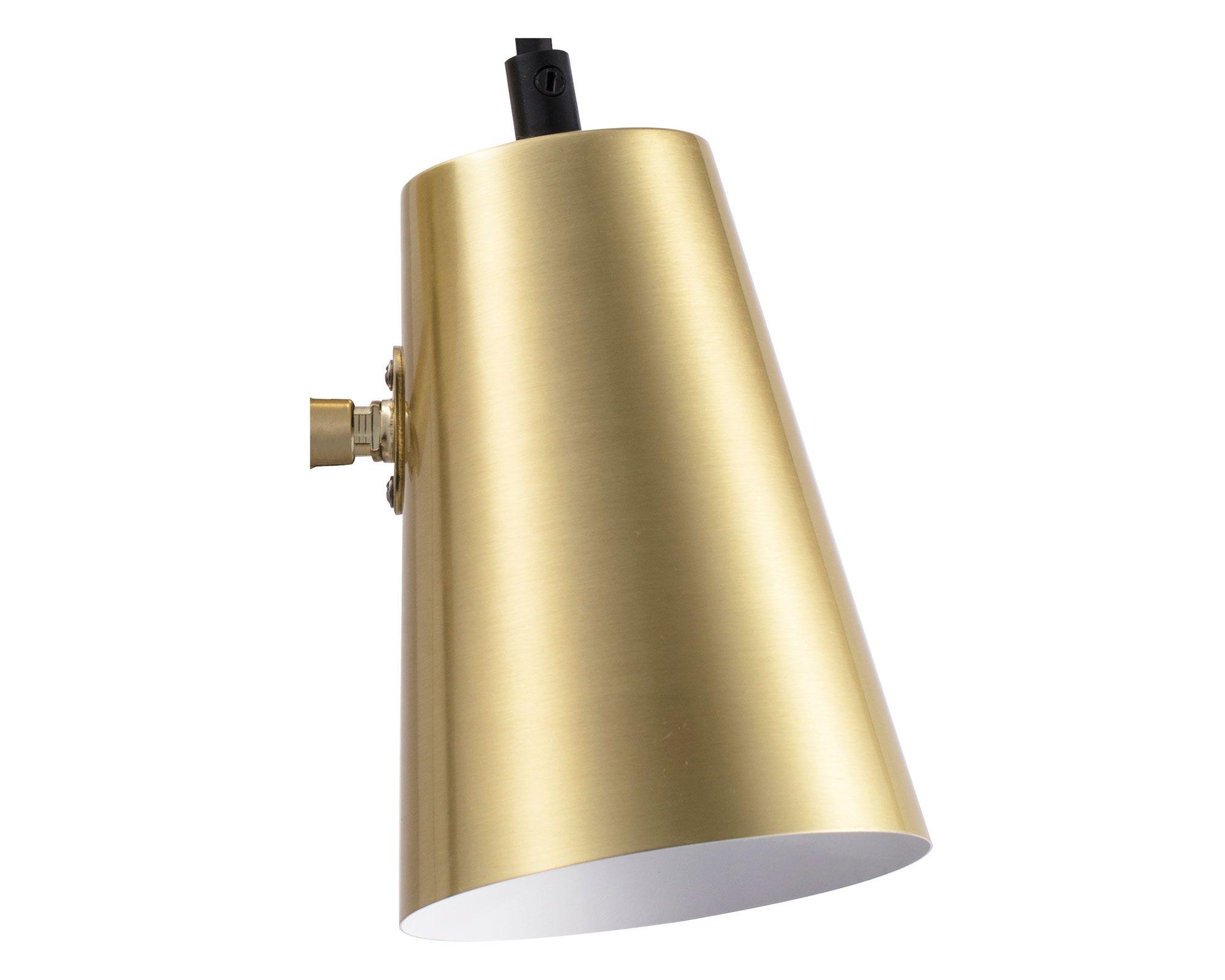 Aplique pared dorado con interruptor E14 1L-1