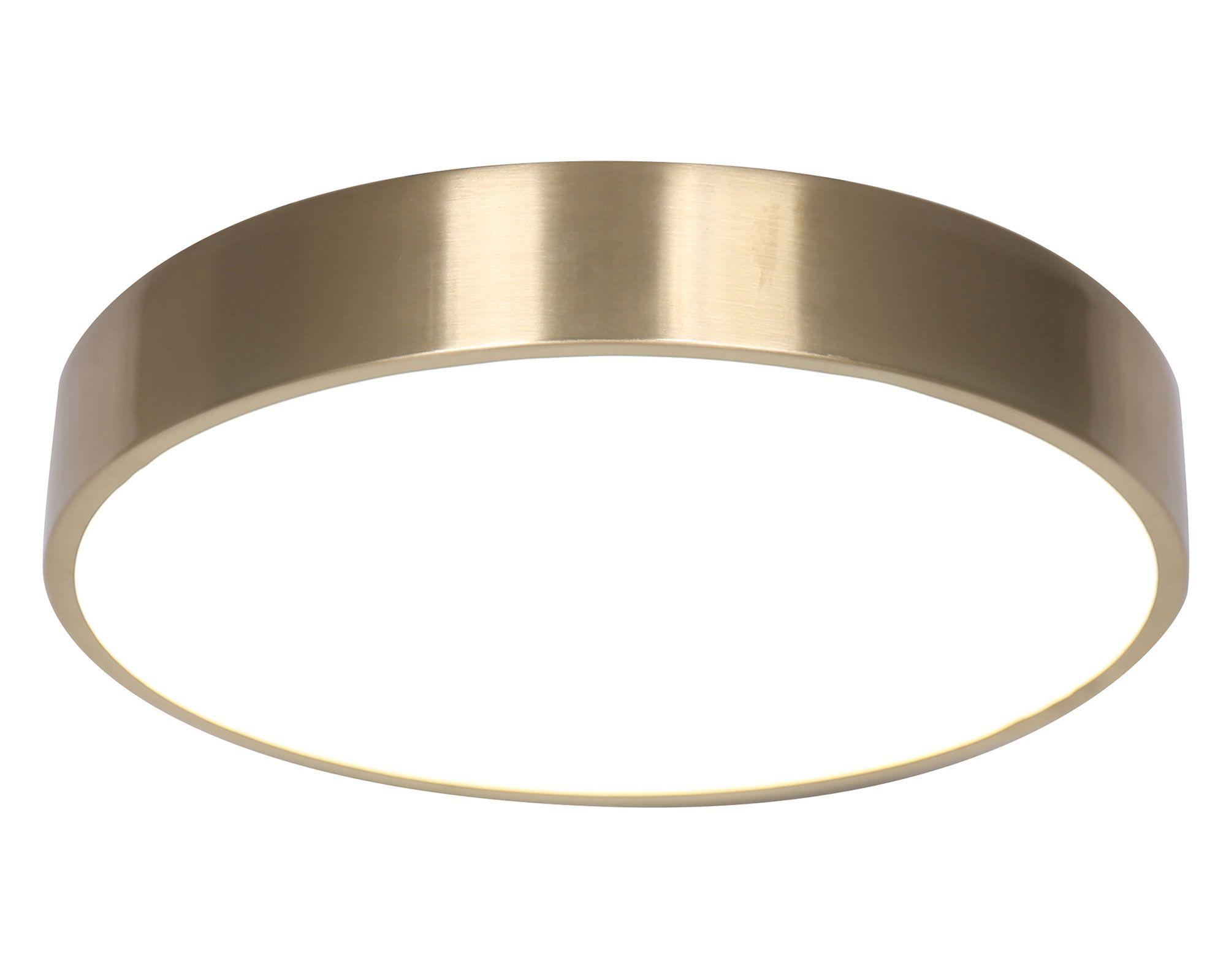 Plafón LED redondo dorado 30 cm-0