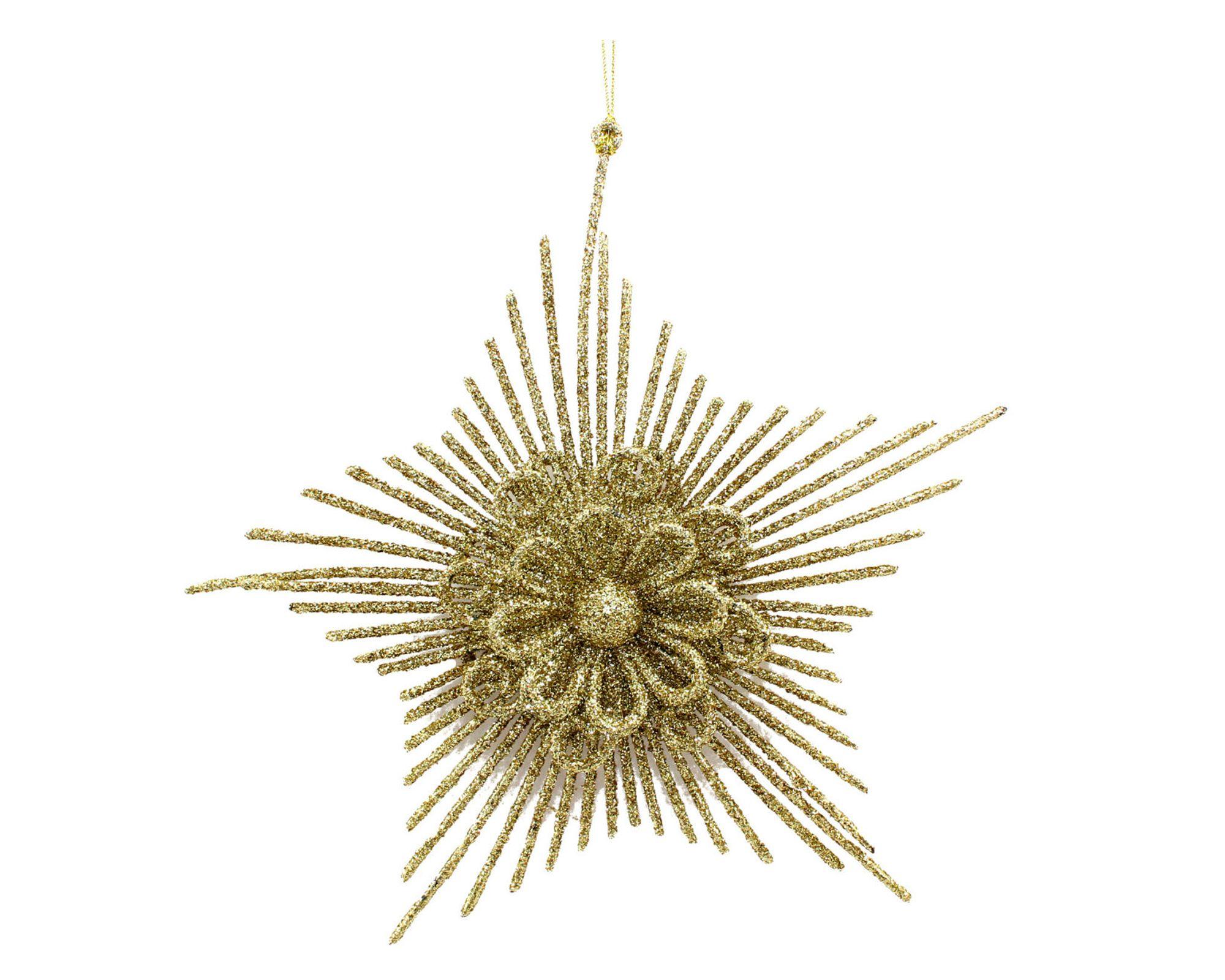 Colgante Flor estrella dorado-0