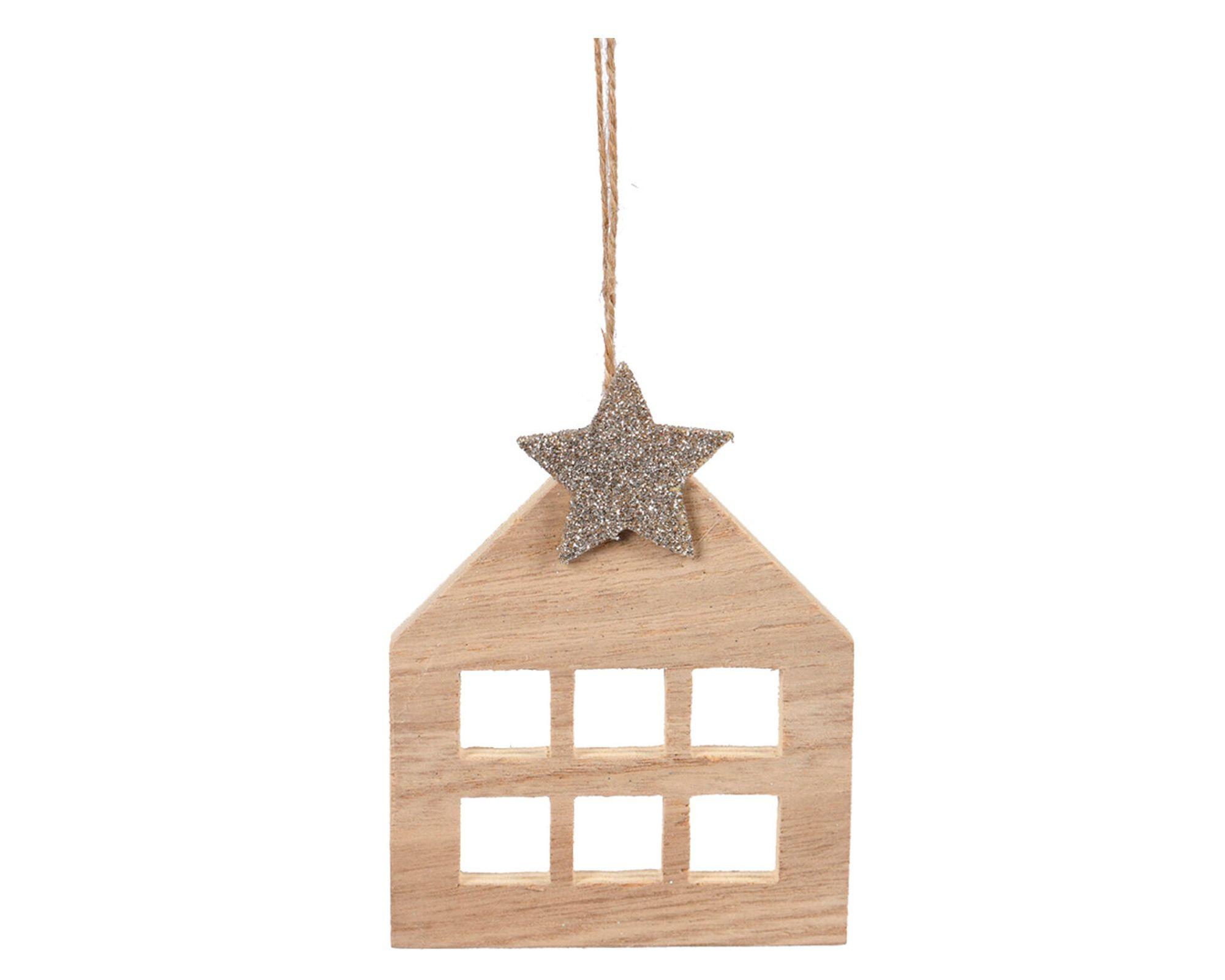 Colgante casa de navidad rústica-1