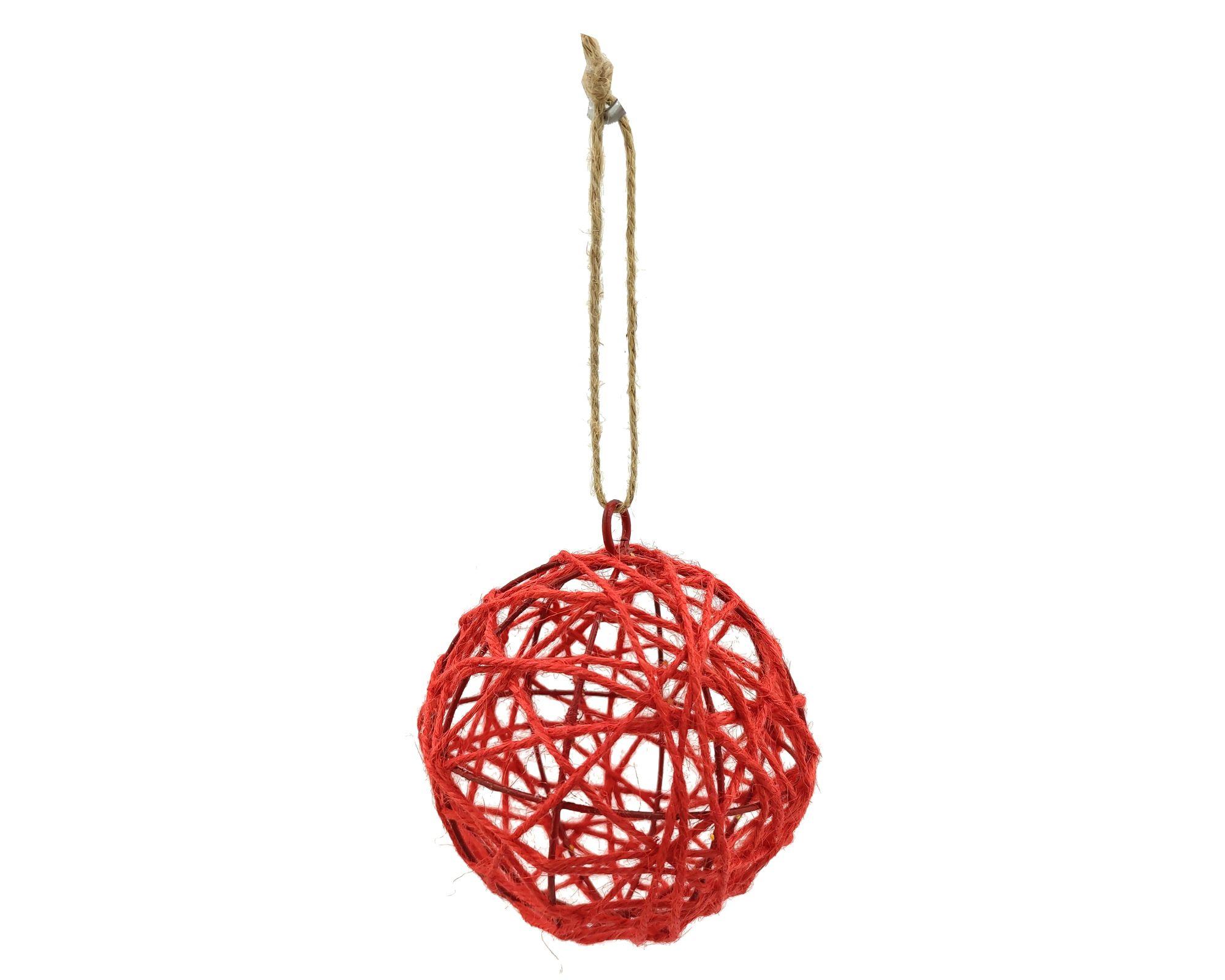 Esfera Tejida rojo-0