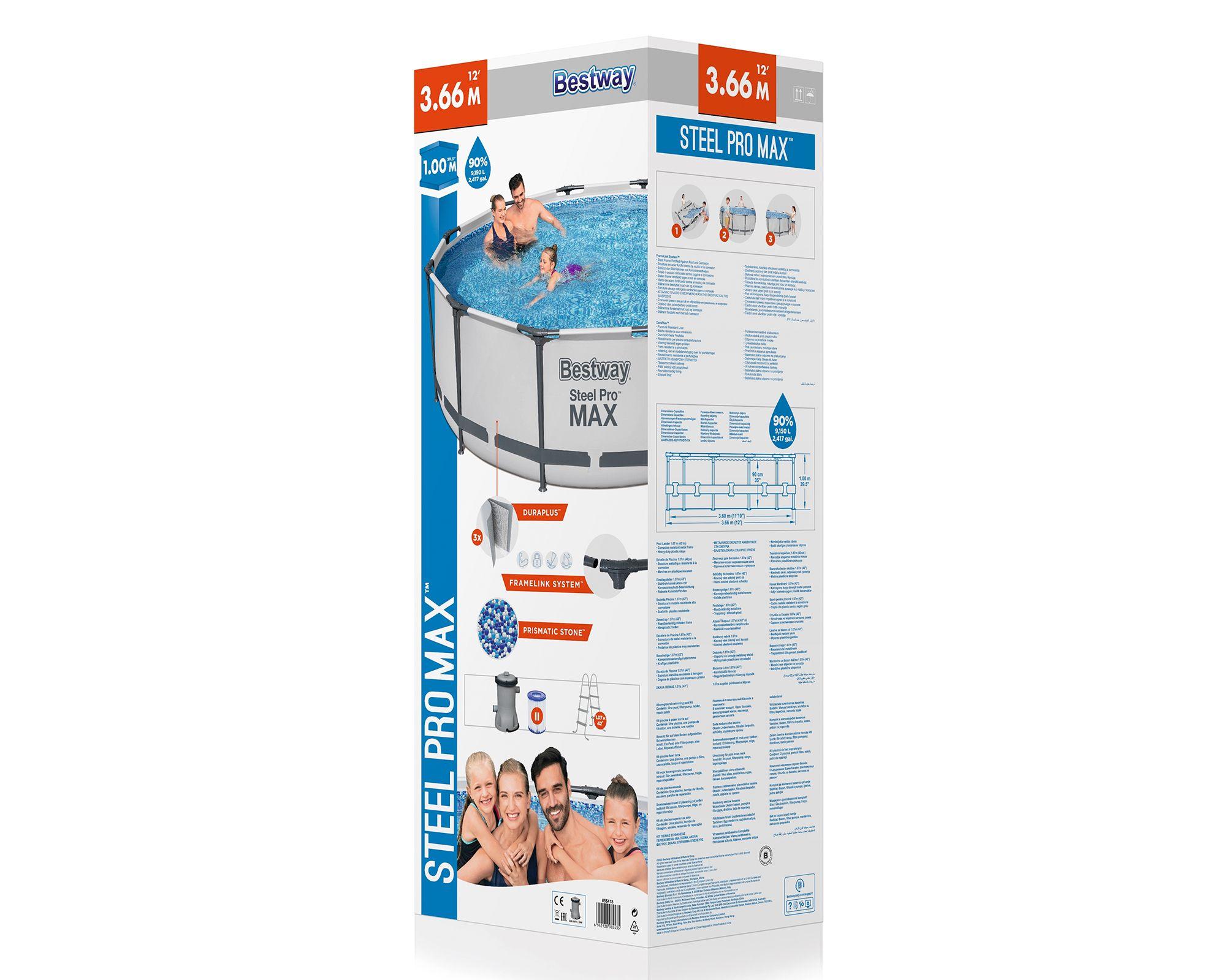 Piscina estructural 9150 litros 366x366x100 cm Bestway-5