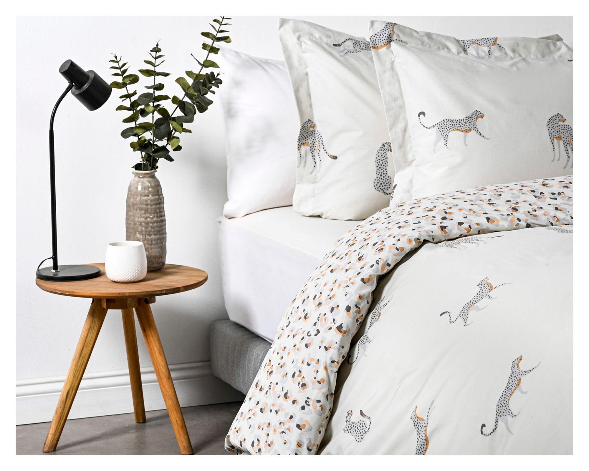 Funda de plumón Súper King blanco Cheeta-1