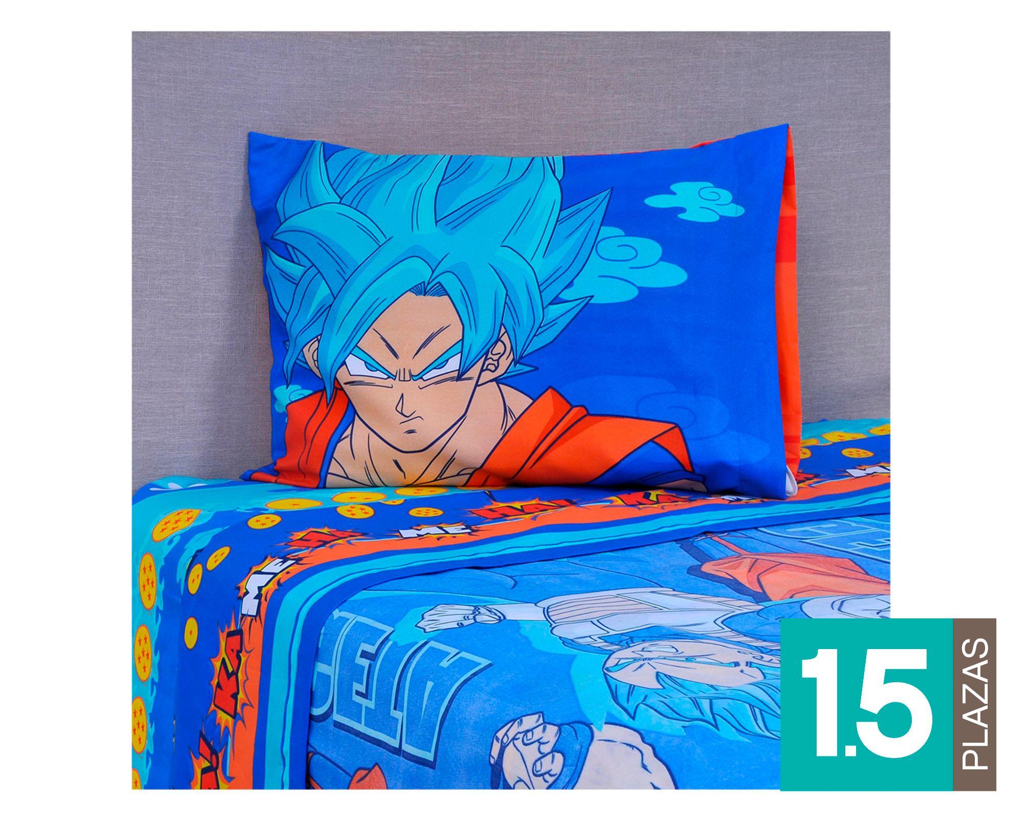 Juego de sábanas 1.5 plazas Vegeta diseños-0