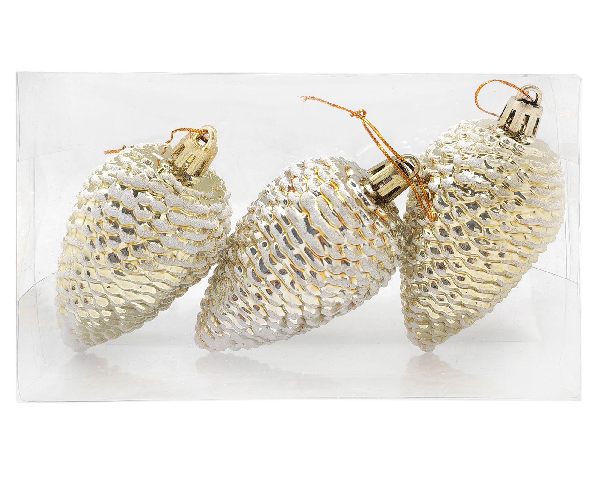 Colgante Piña dorado 3 unidades-0