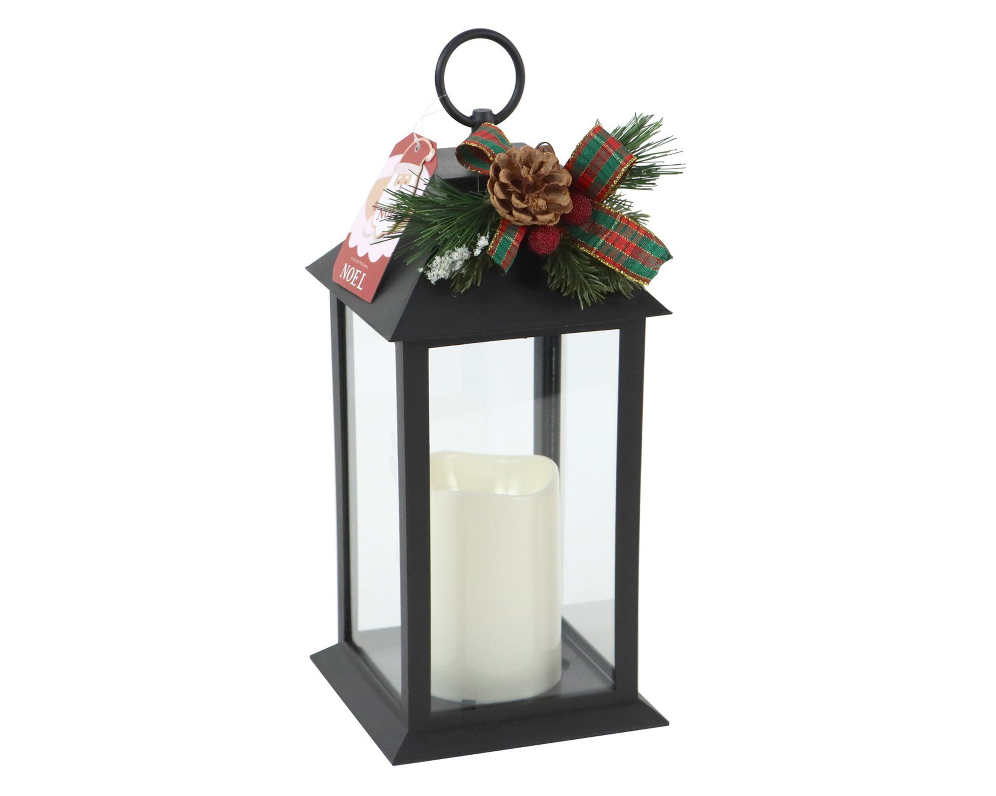 Farol vela LED Tradicional negro-0