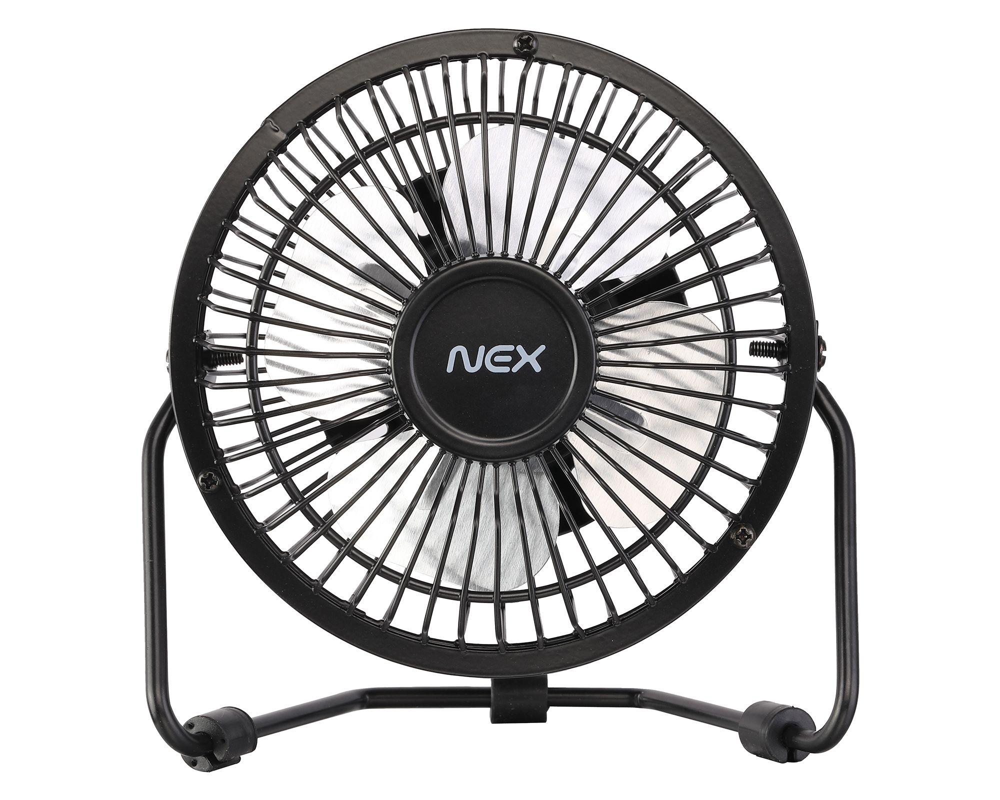 Ventilador sobremesa USB 4 aspas negro-0