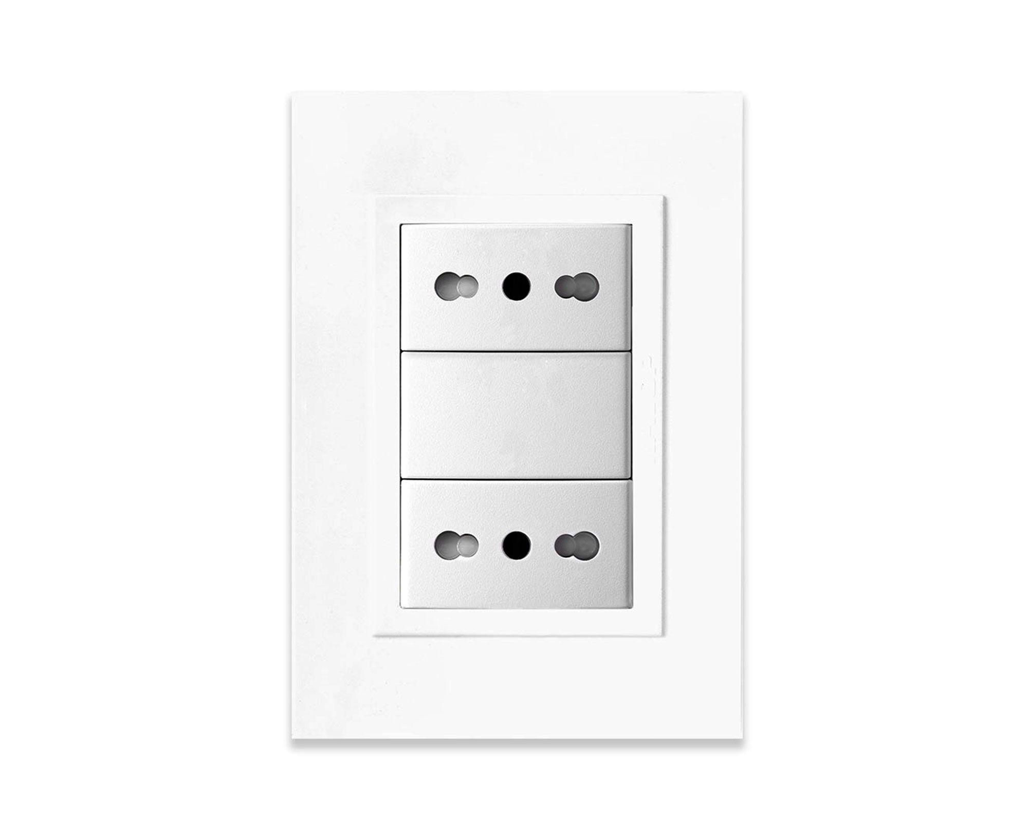Enchufe doble 16A Zen basic armado blanco-0