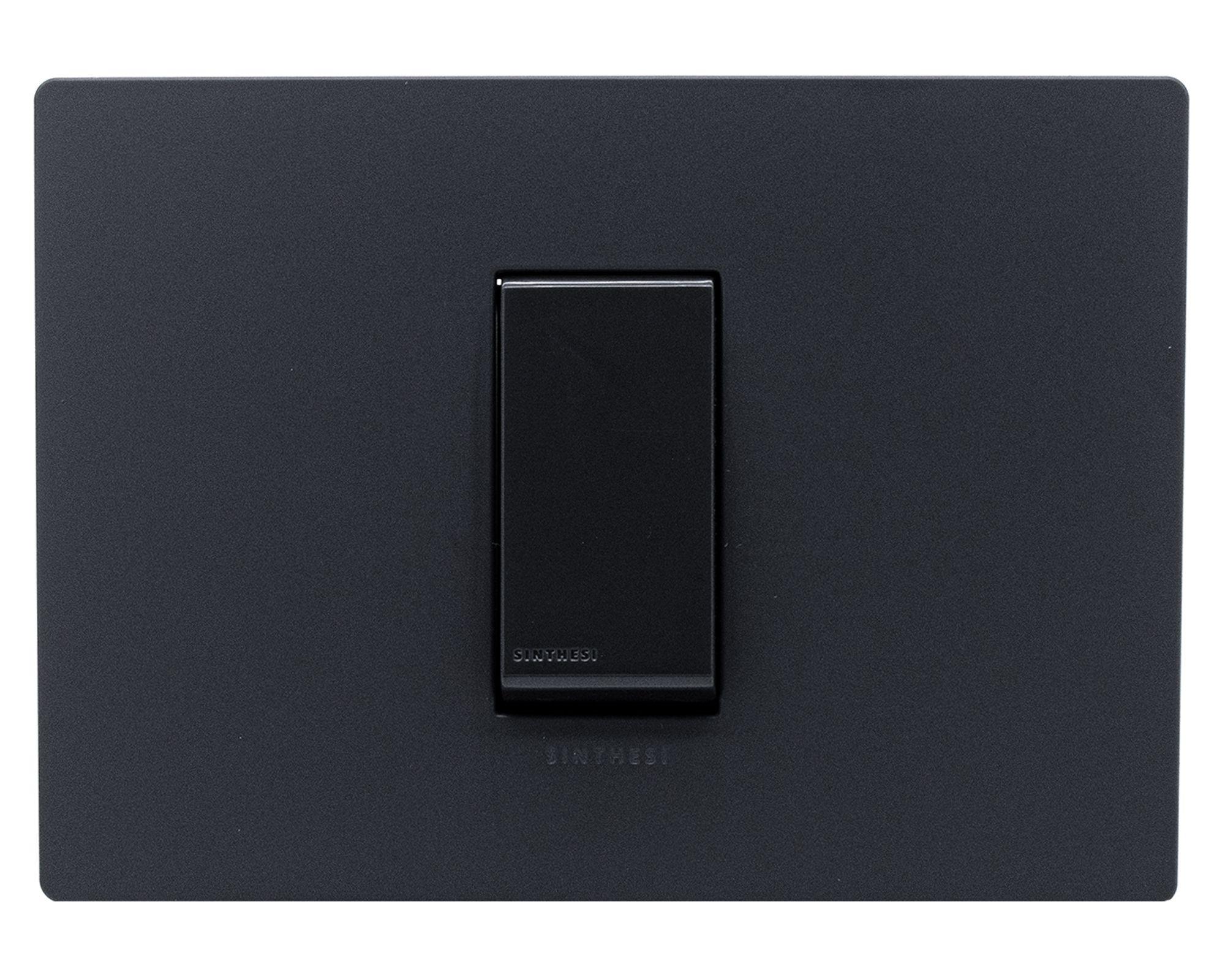 Pulsador placa armada Línea S32 noir mate-0