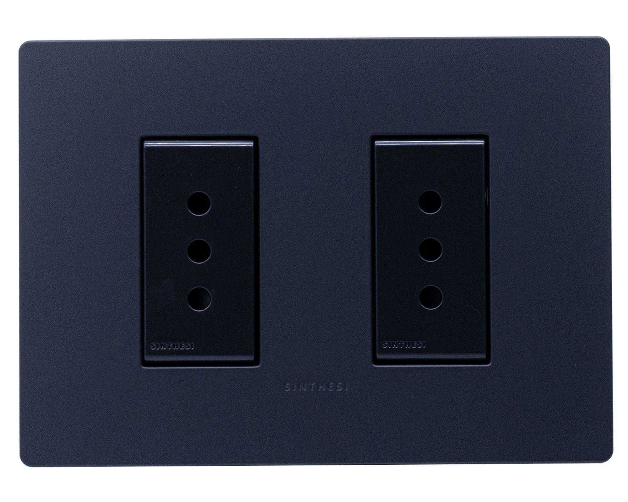 Toma corriente doble S32 10A 2500W noir mate-0