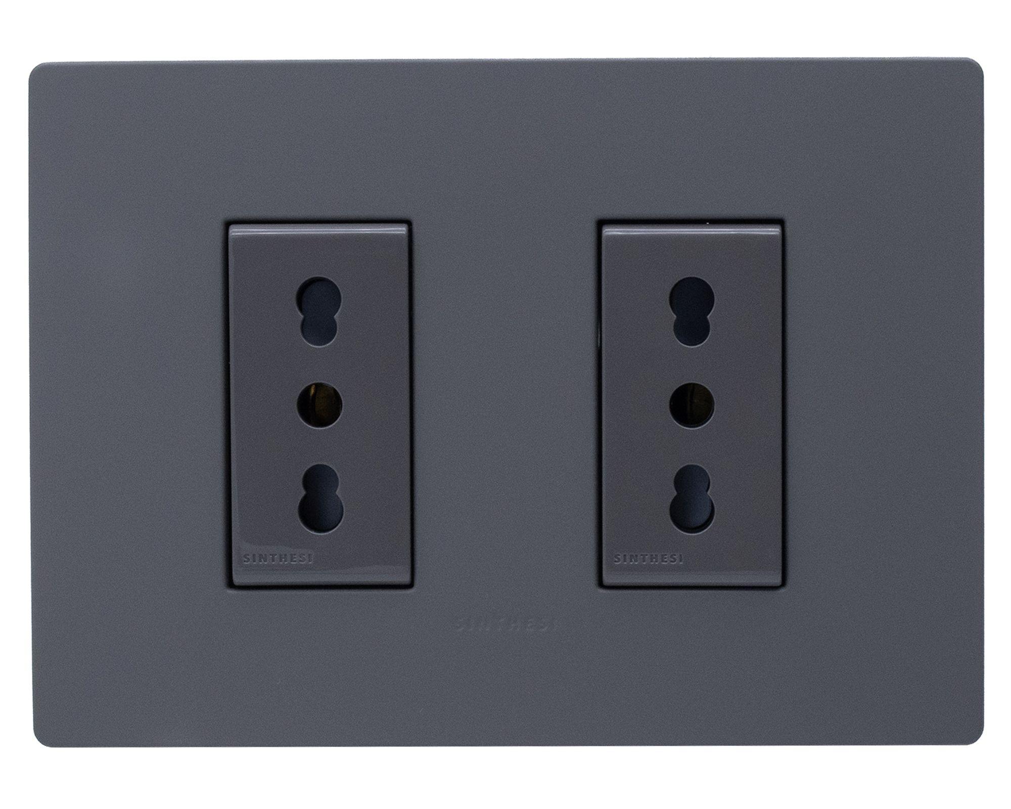 Toma corriente doble S32 10/16A 4000W grey mate-0