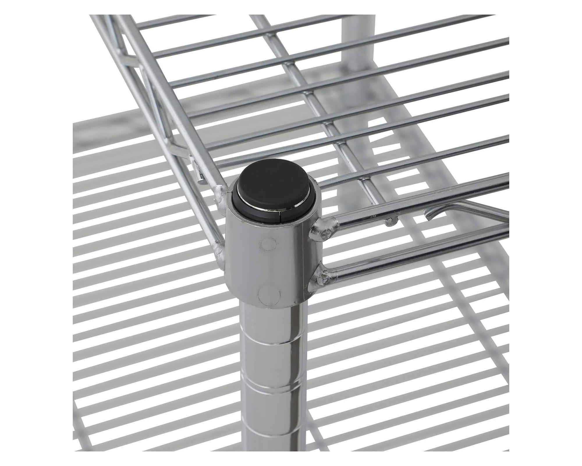 Estante acero cromado 3 repisas OLYC183633-3-3