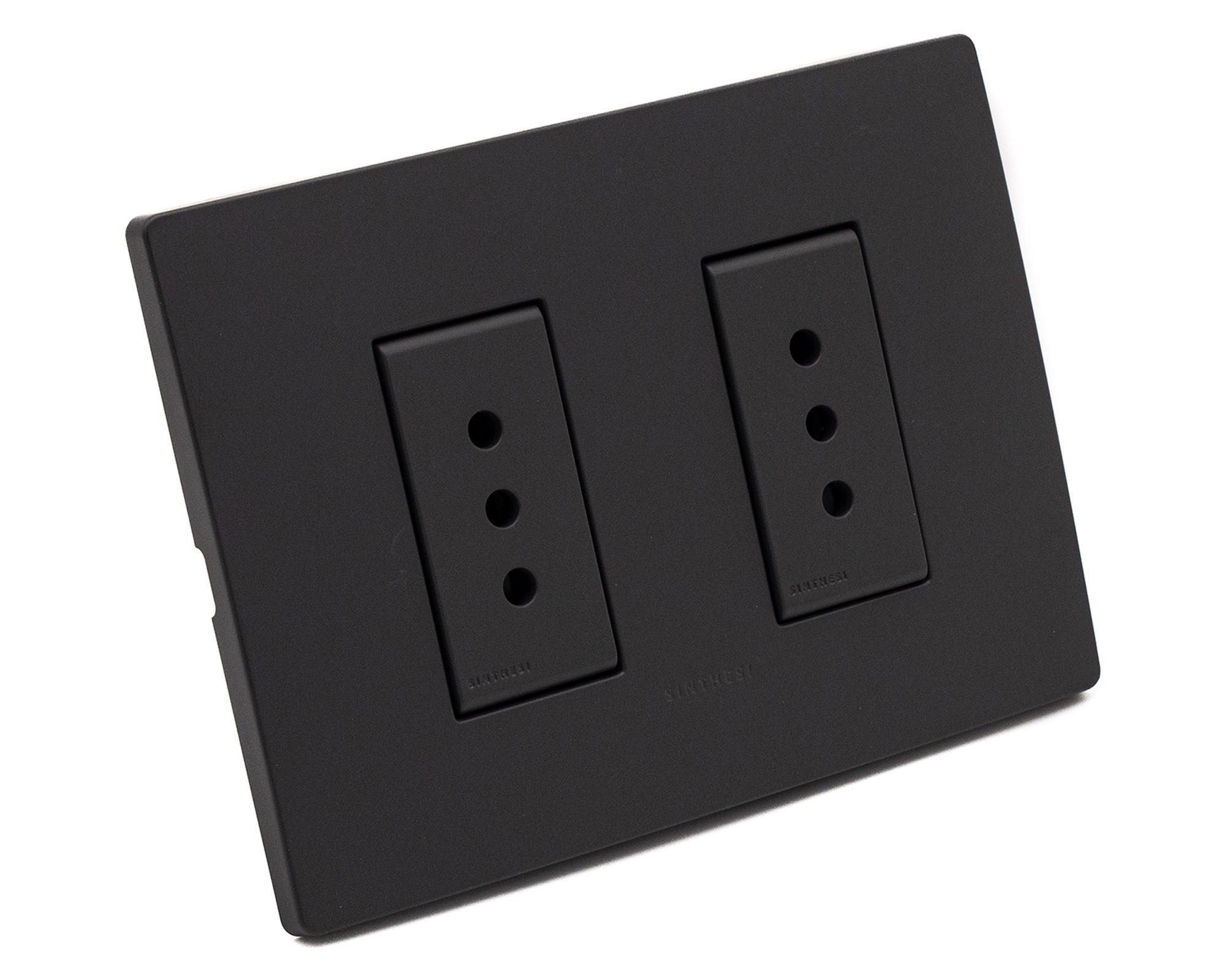 Toma corriente doble S33 10A 2500W noir mate-1