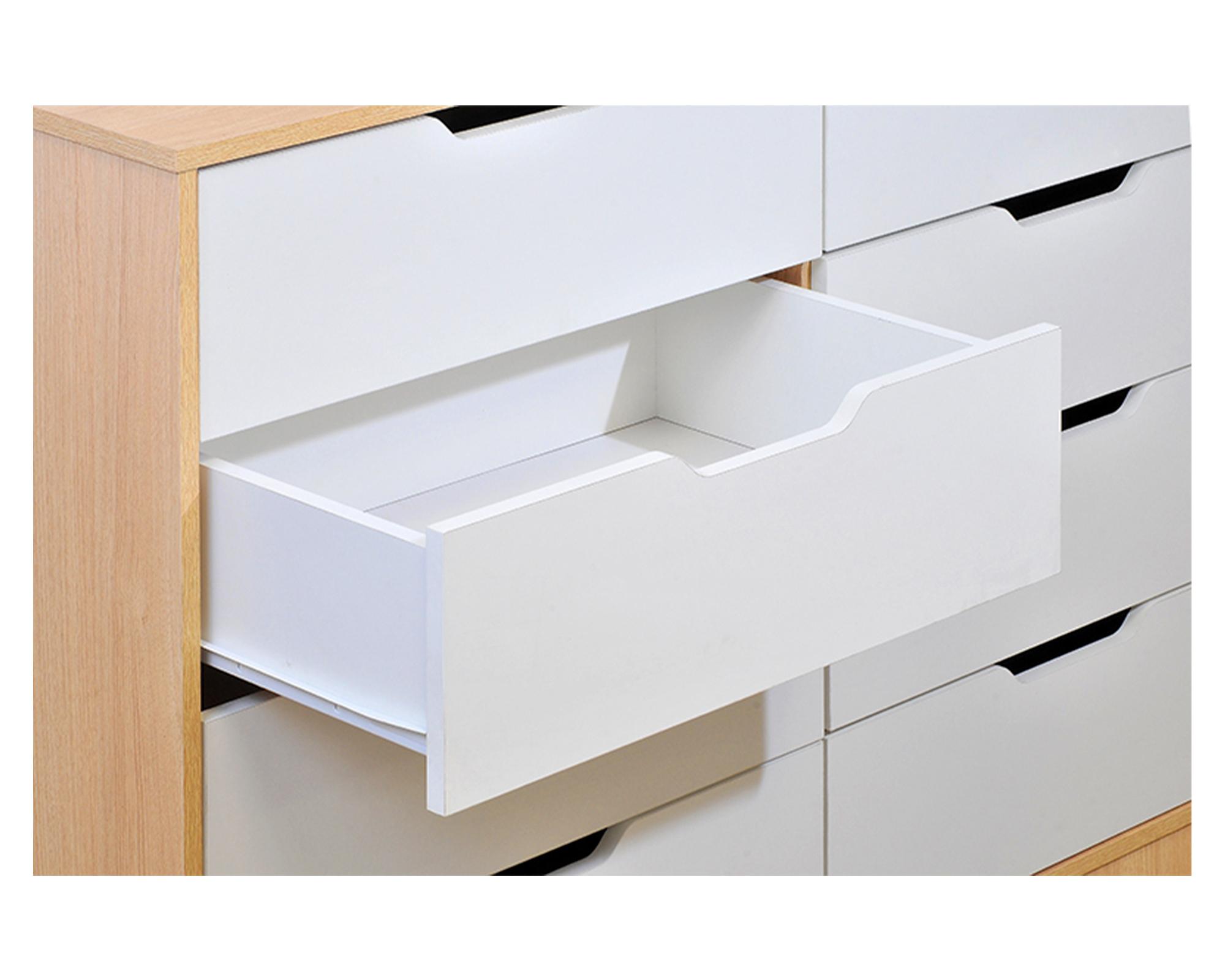 Cómoda Misuri CZ blanco/carvalo 8 cajones-2