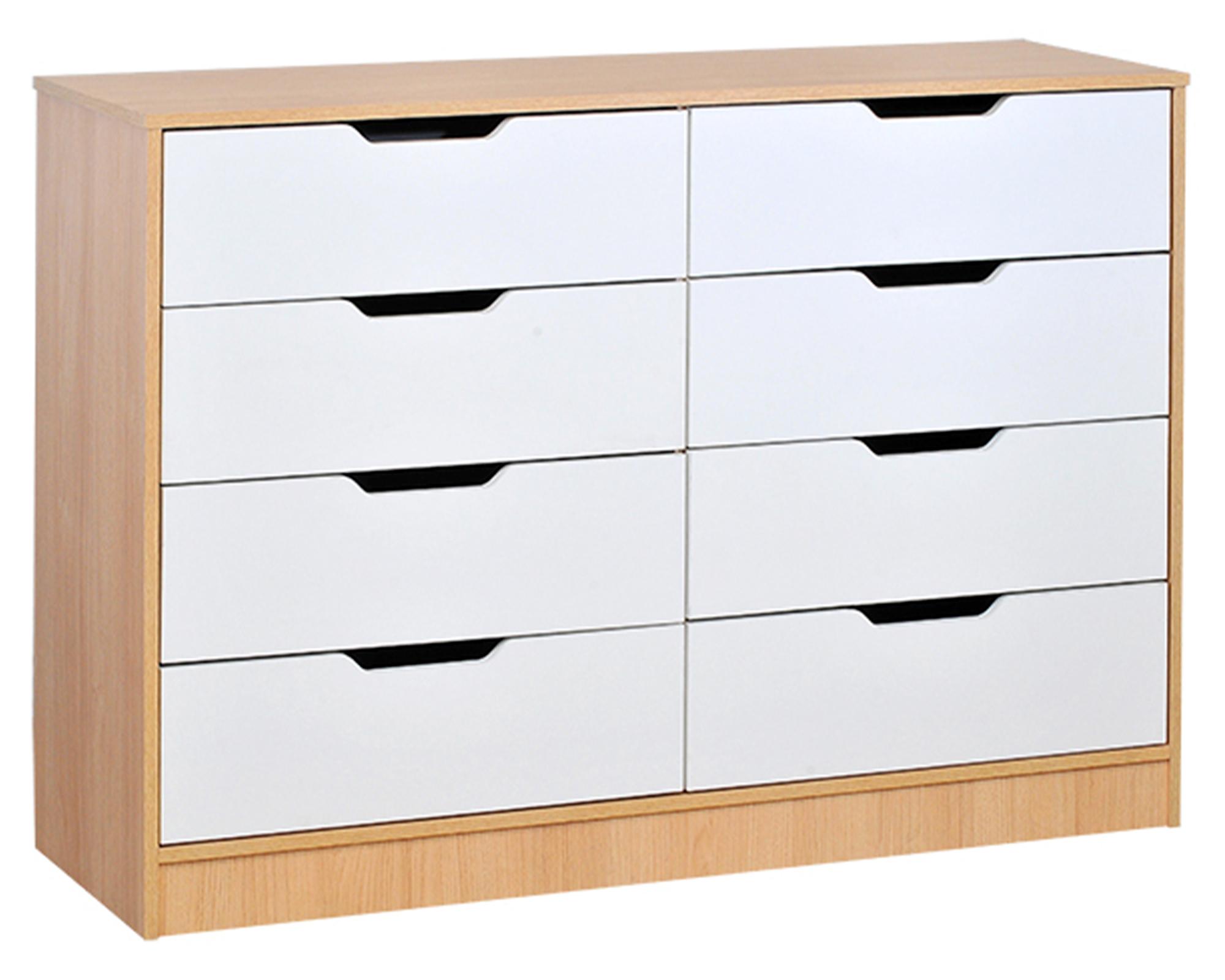 Cómoda Misuri CZ blanco/carvalo 8 cajones-1