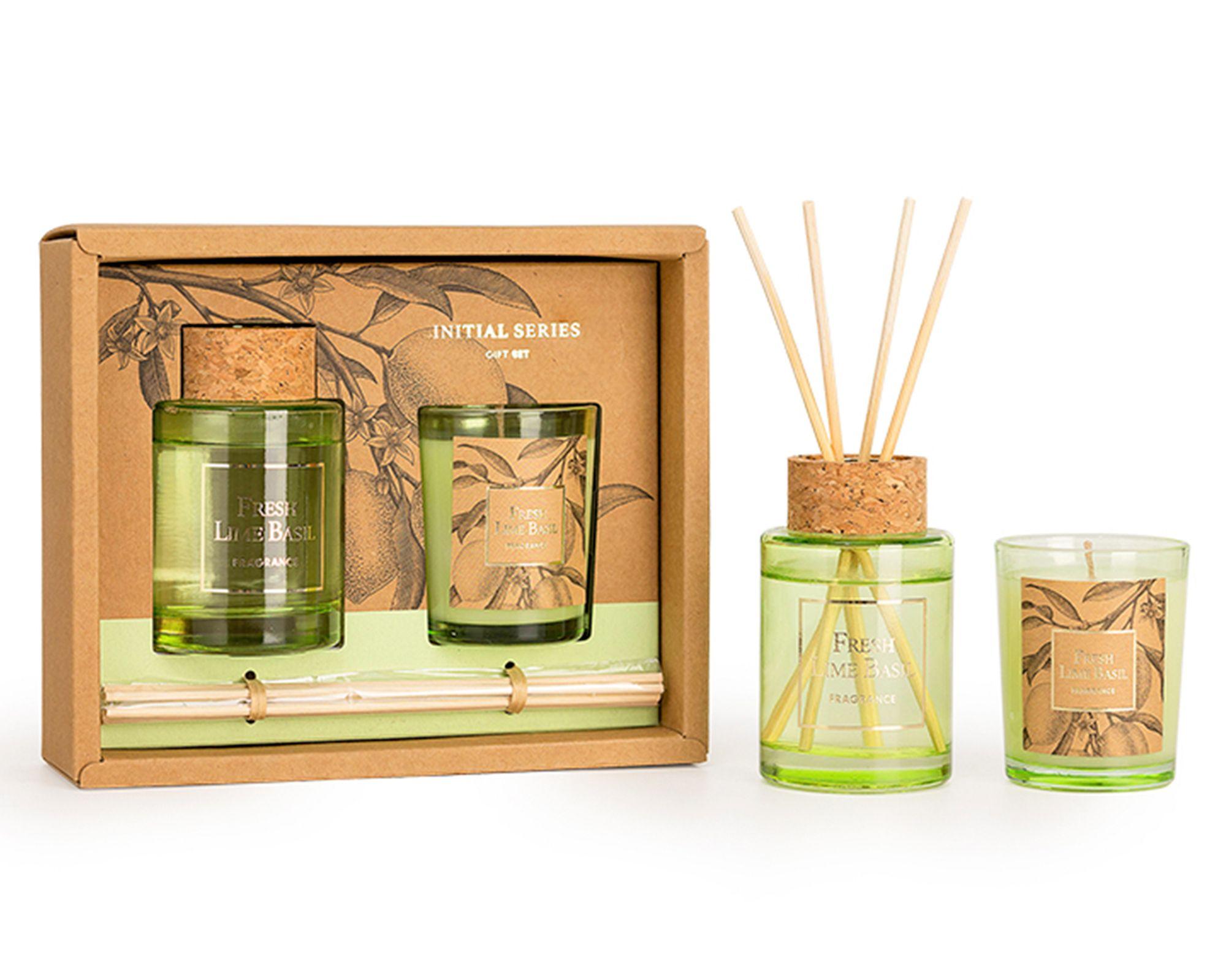 Set vela 55 g + difusor 60 ml green-0