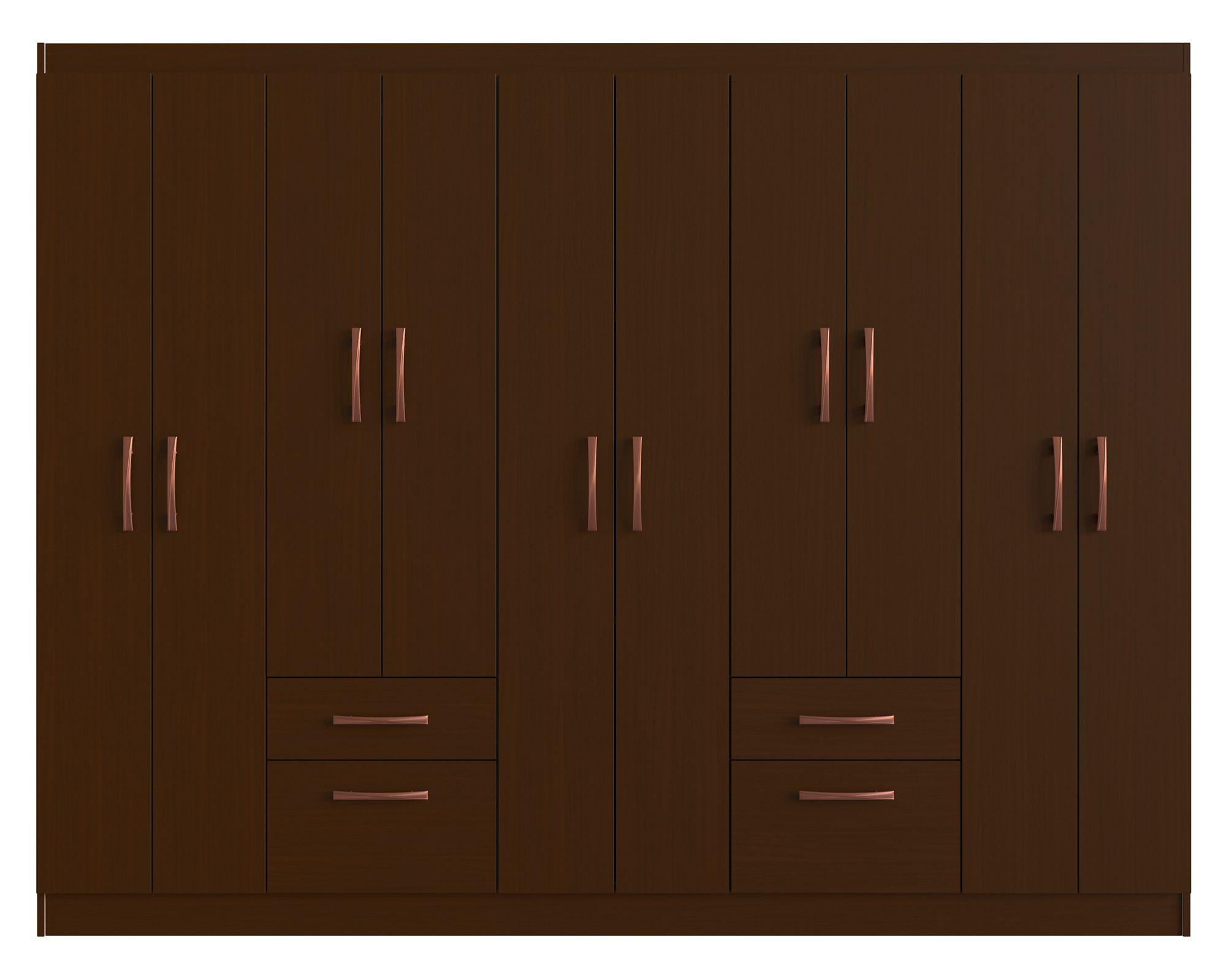 Clóset 10 puertas 2 cajones 2 zapateros 22810 tabaco-0