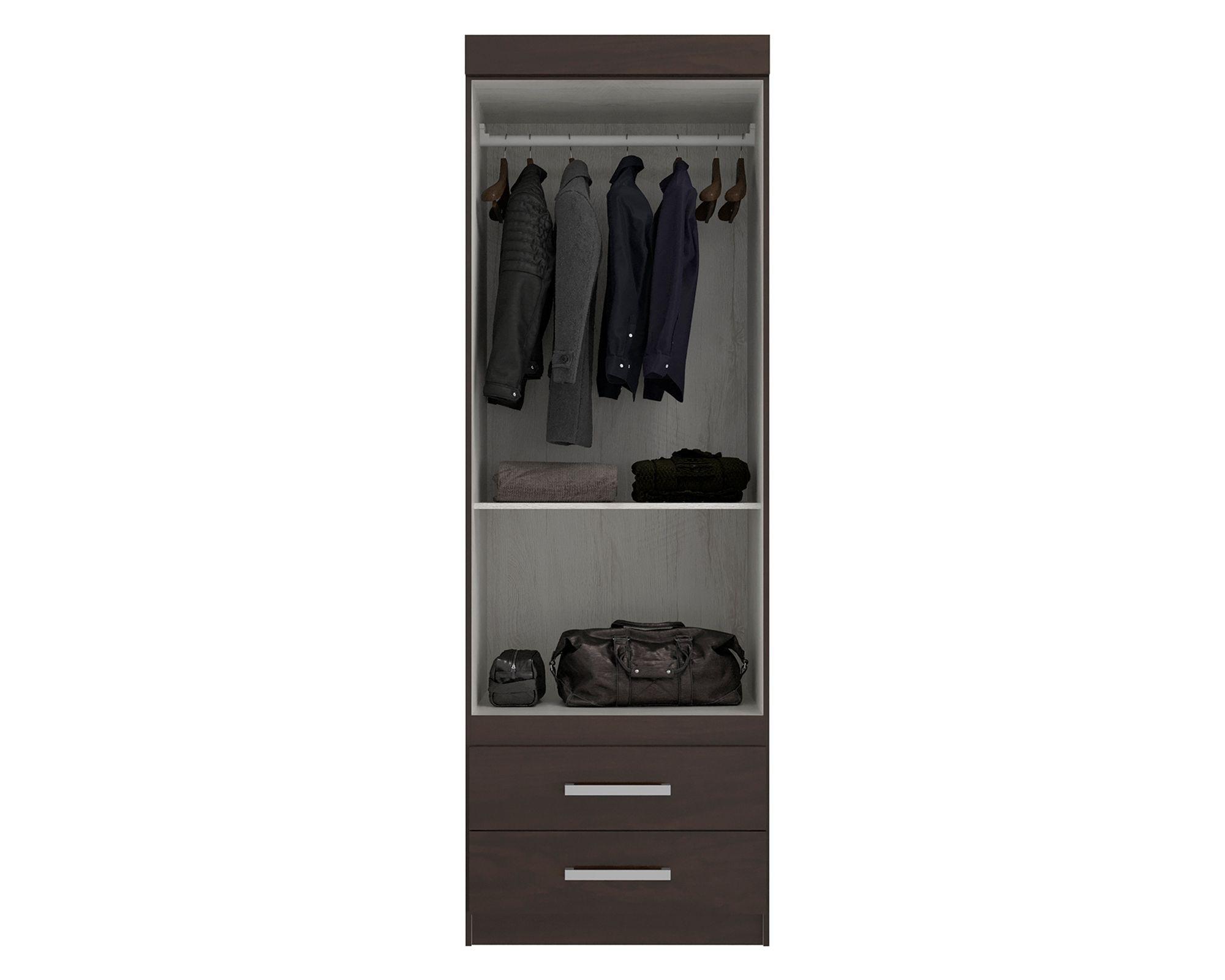Closet 2 puertas 2 cajones GR2200 Tabaco-1