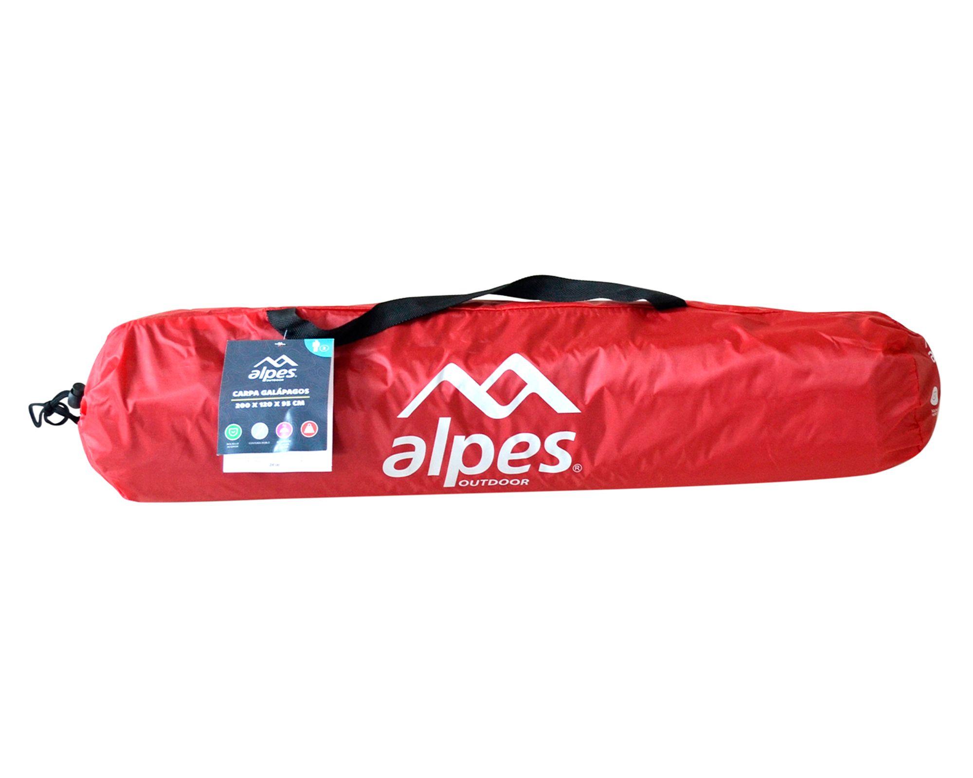 Carpa Dome 2 personas Galápagos rojo-3