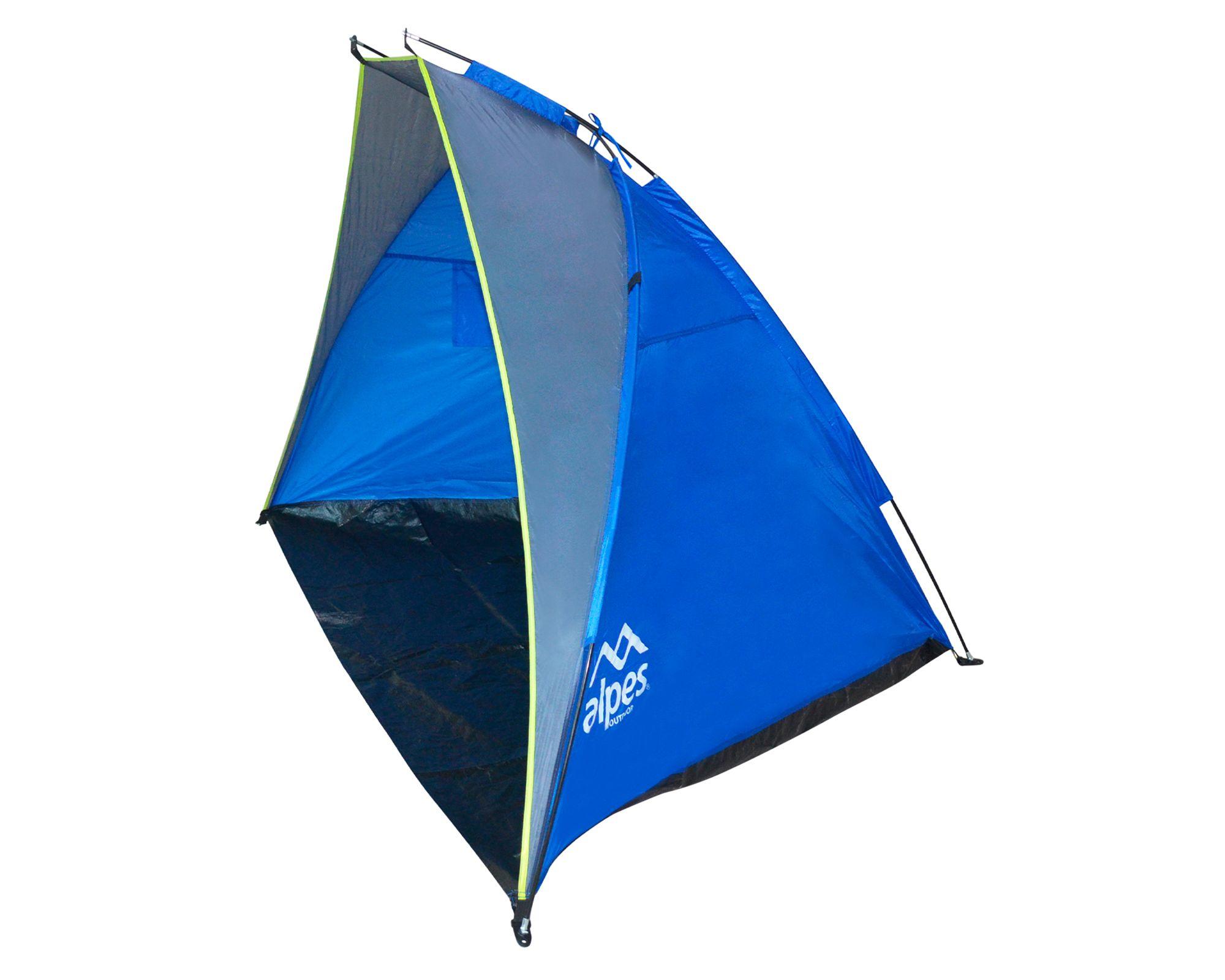 Carpa de playa 2 personas Bicolor azul/gris-1