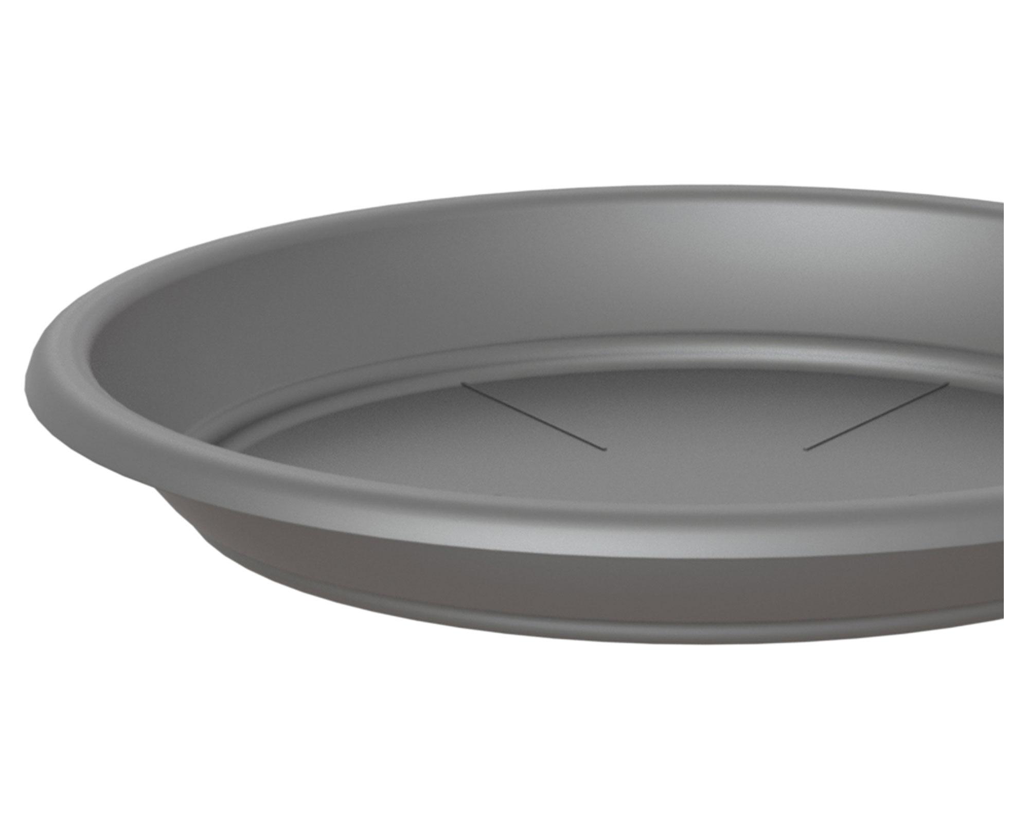Plato plástico 22 cm antracita Capri-1