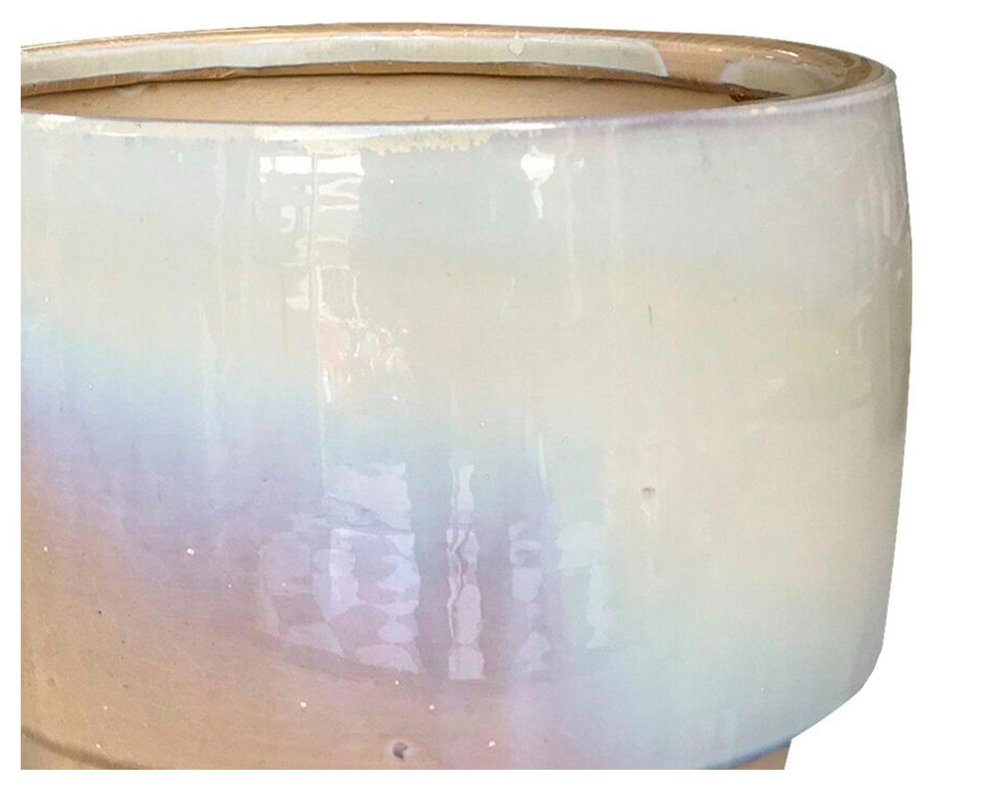 Maceta 32x26 cm cerámica Degrade blanco-1