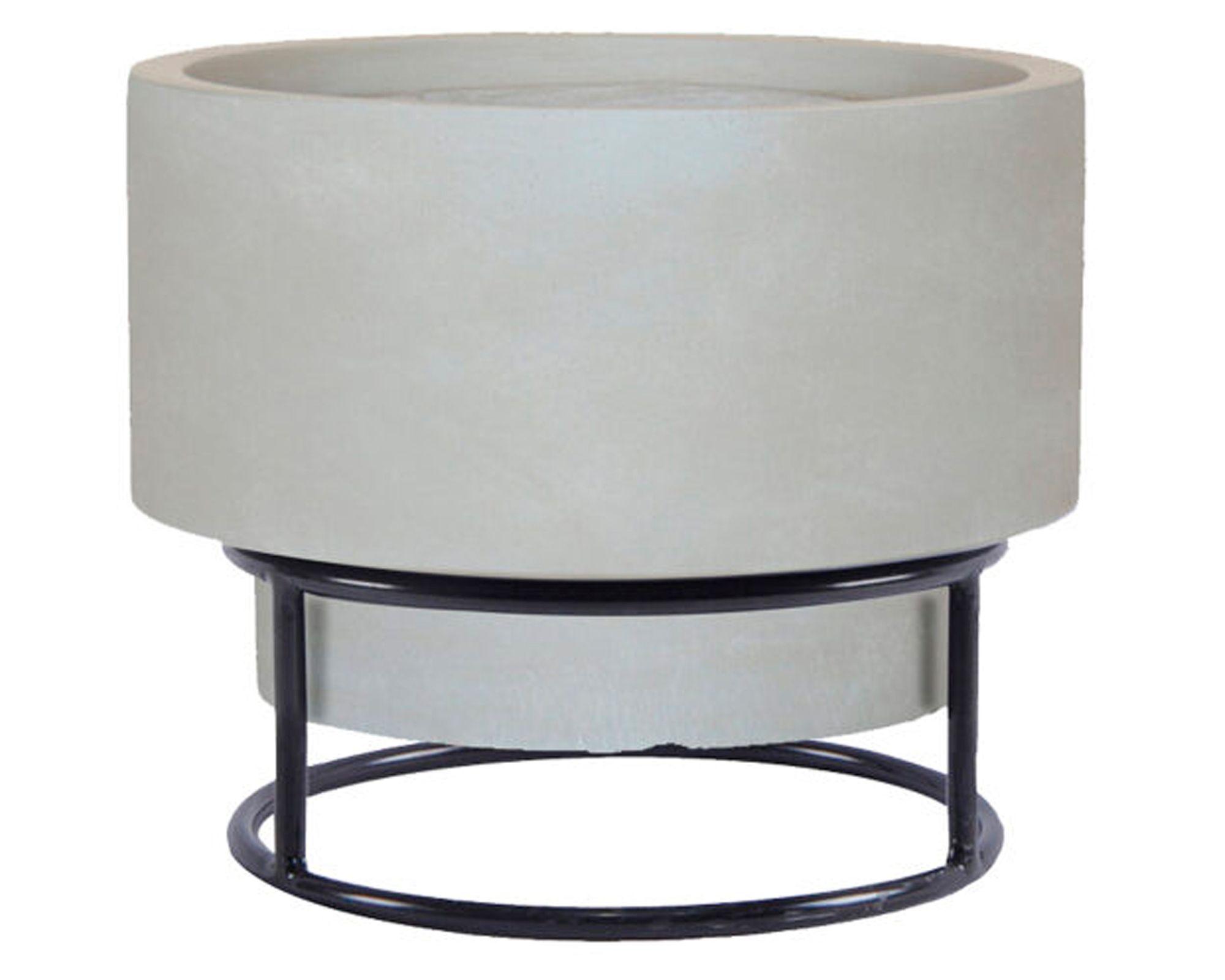 Maceta con soporte 24 cm Montevideo ecru-0