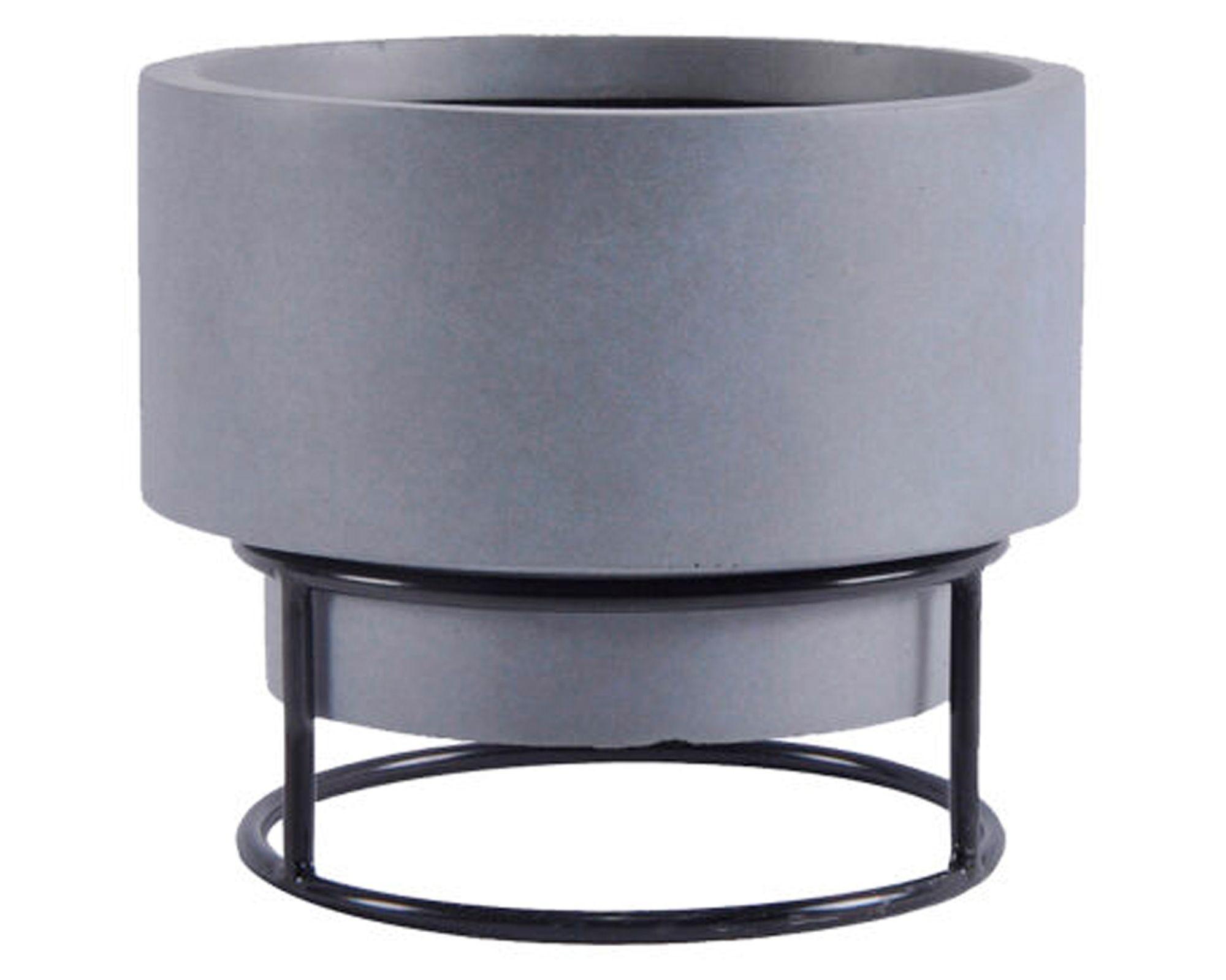 Maceta con soporte 24 cm Montevideo gris-0