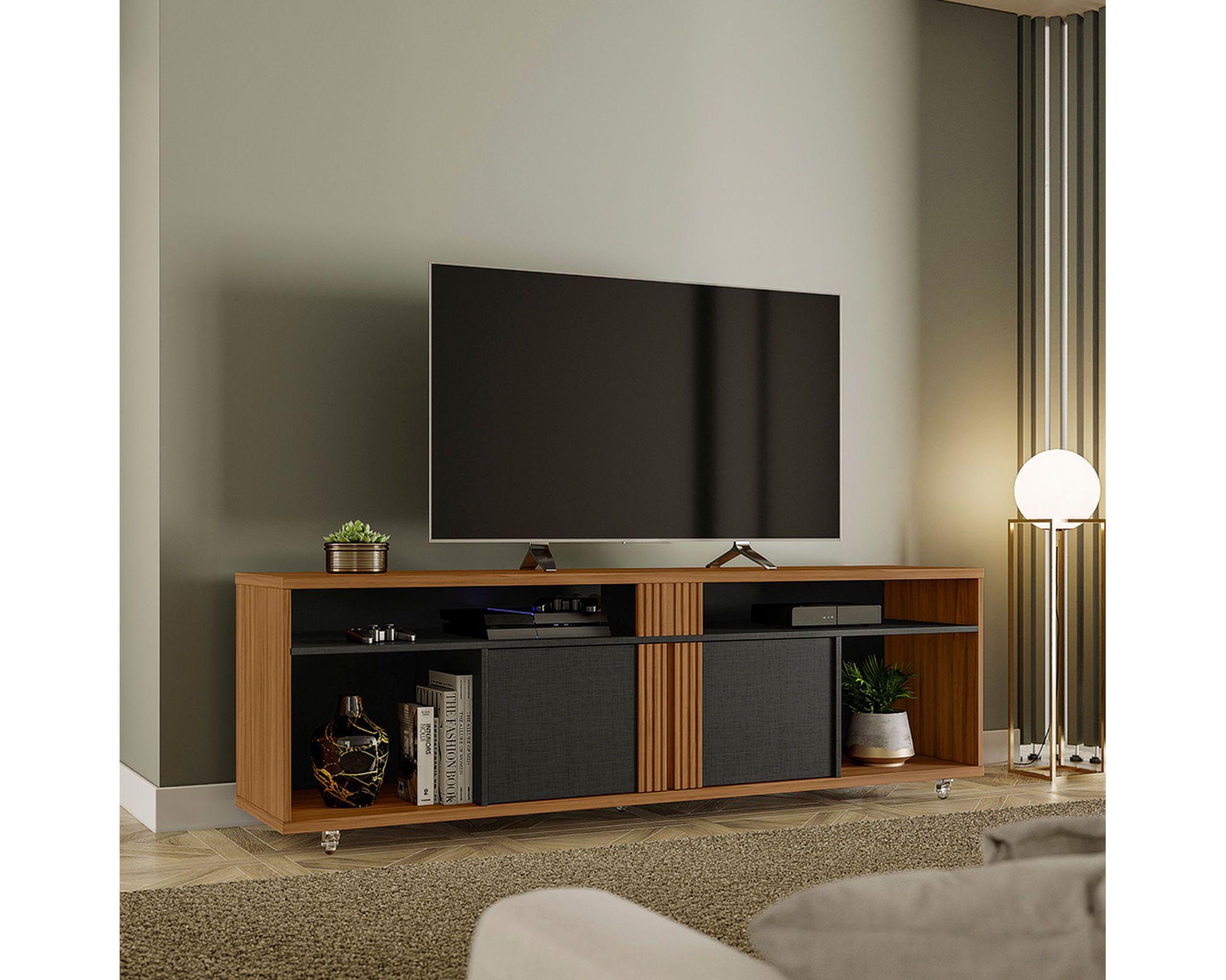 Rack TV 60" Freijo negro/café-8