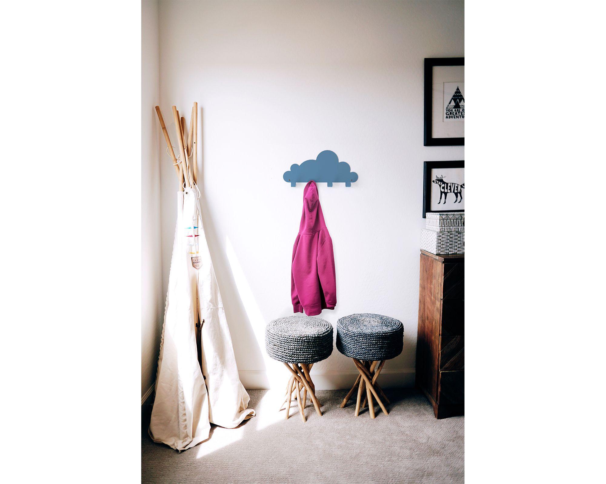 Percha 4 ganchos Nube azul-1