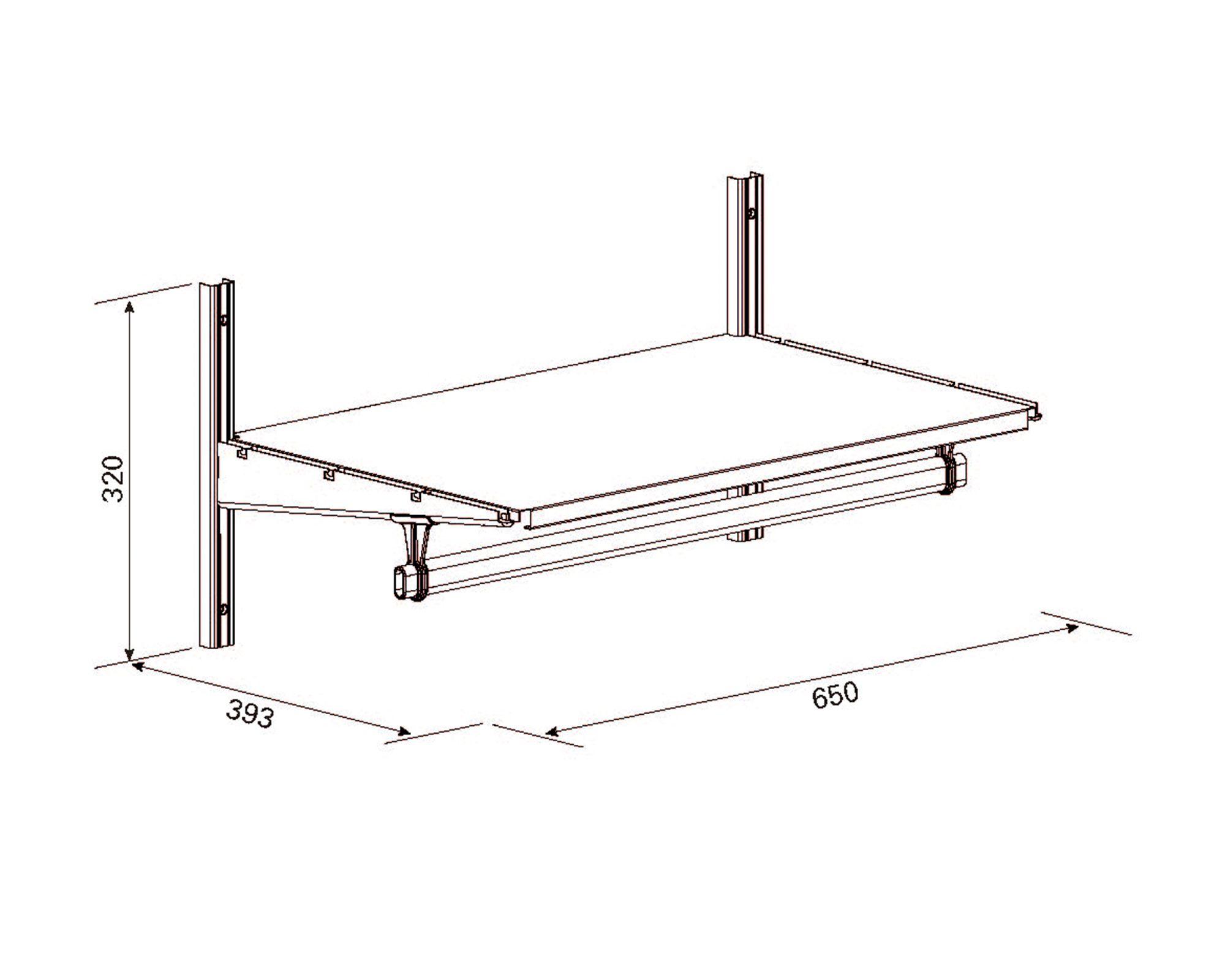 Repisa con barra Pronto blanco-4