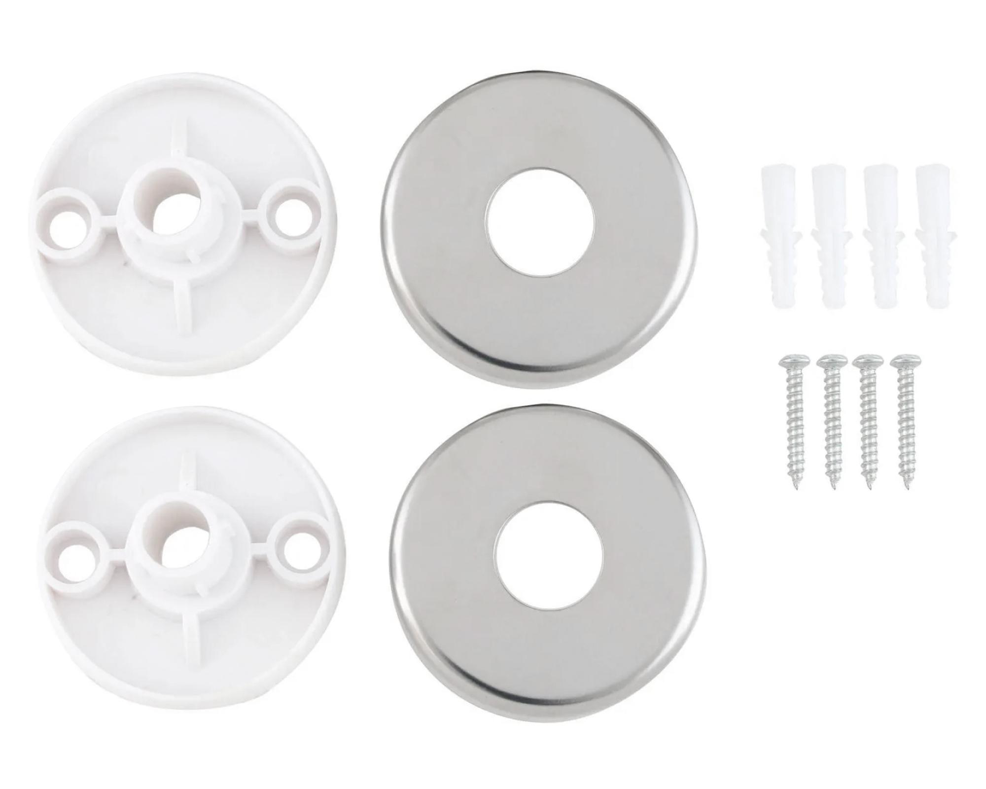 Set flanche con tapa 19 mm inox 2 un.-1