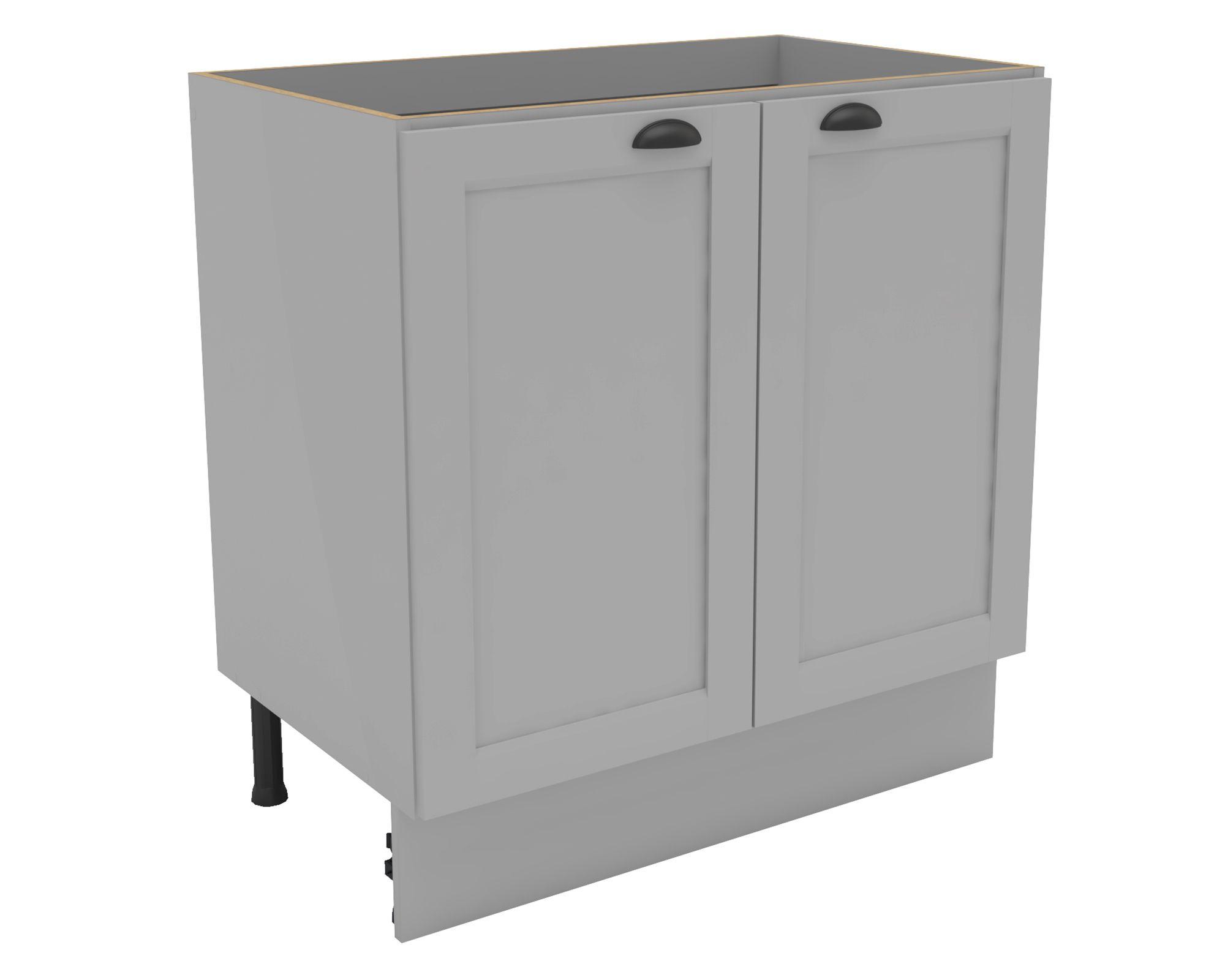 Mueble base cocina 80 cm 2 puertas Premier gris-1