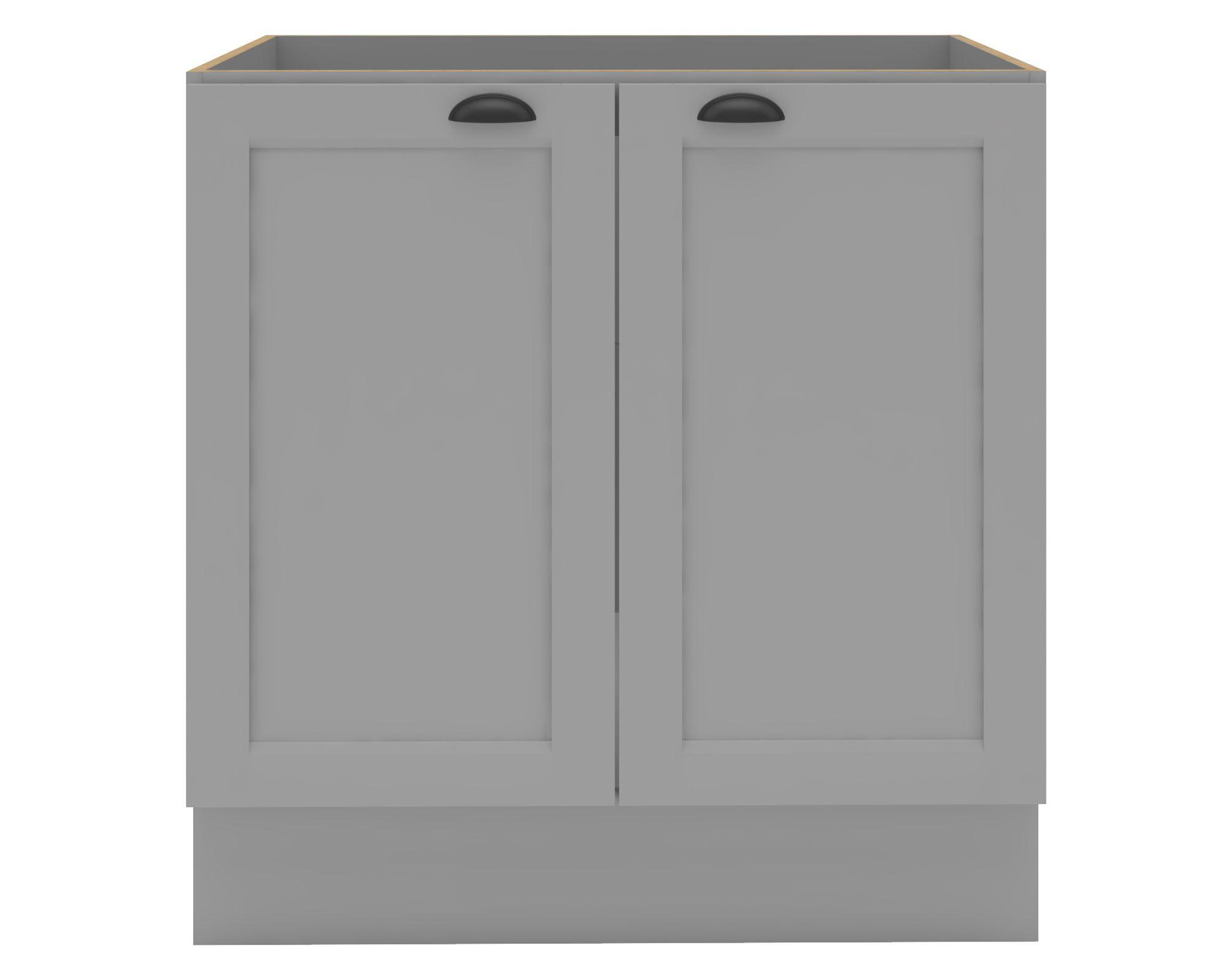 Mueble base cocina 80 cm 2 puertas Premier gris-0