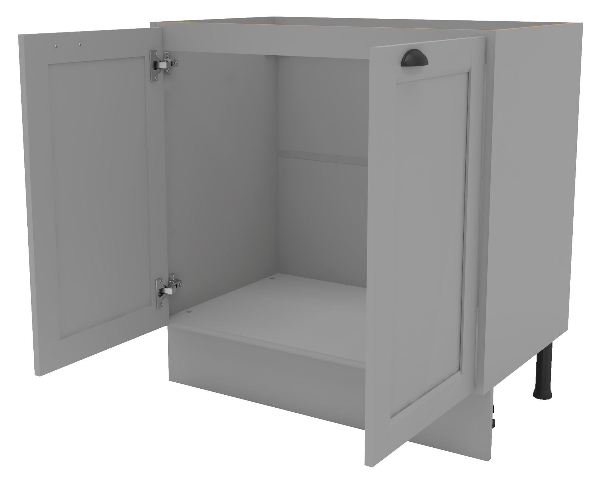 Mueble base cocina 80 cm 2 puertas Premier gris-2