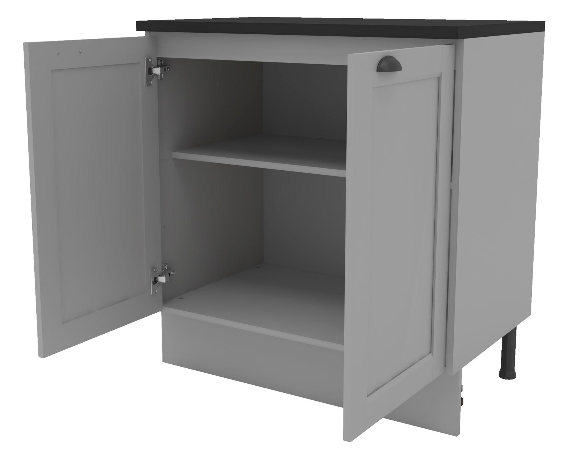 Mueble base cocina 80 cm Premier gris-2
