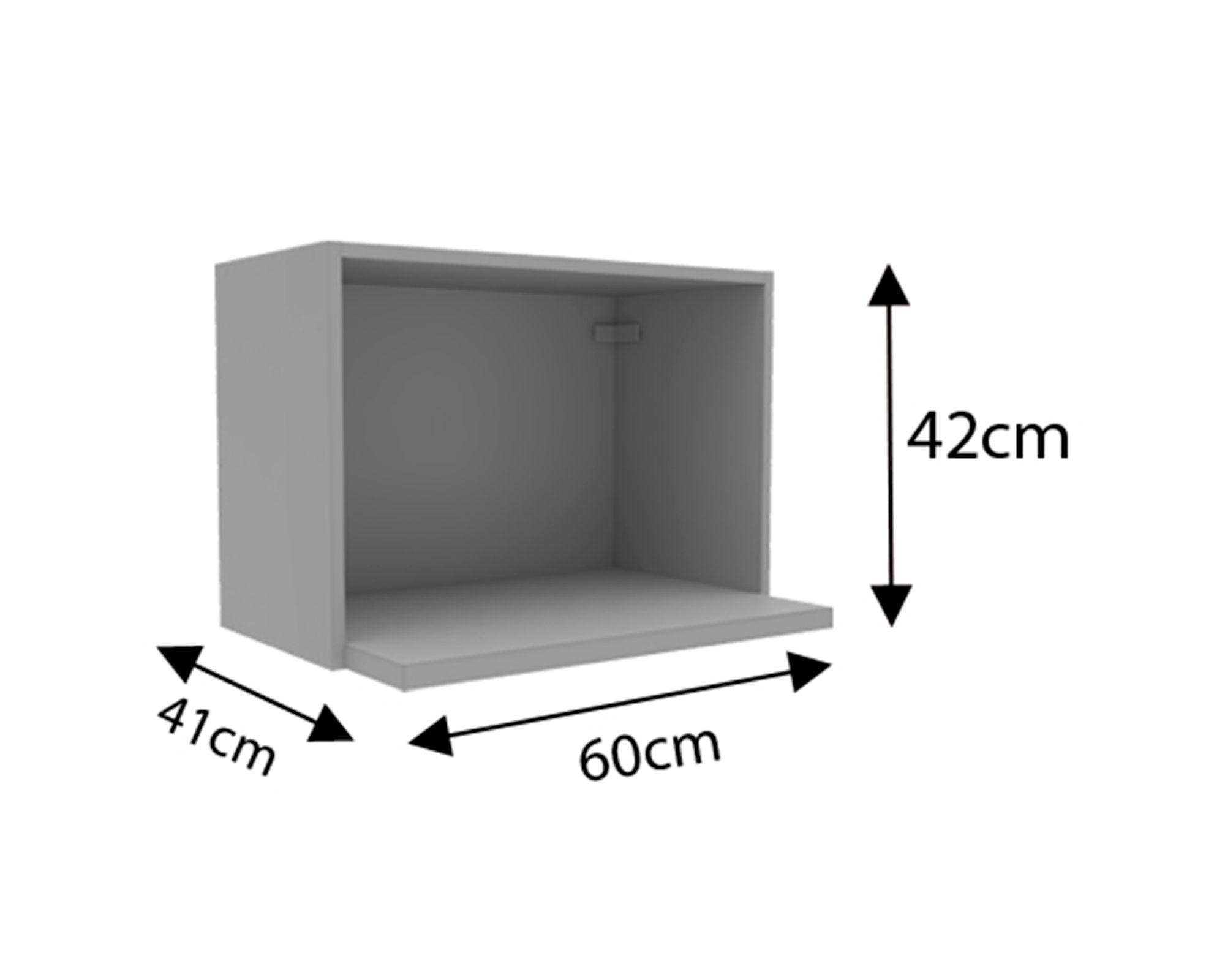 Mueble mural microondas 60 cm Premier gris-2