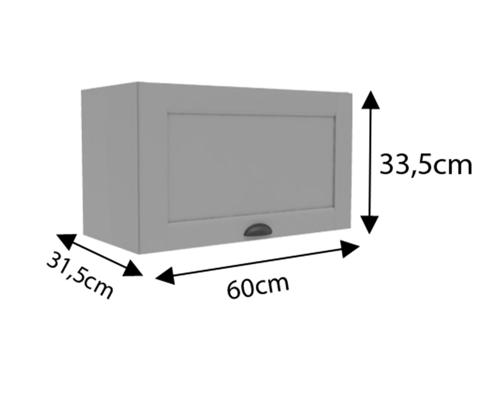 Mueble cocina mural 60 cm 1 puerta Premier gris-3